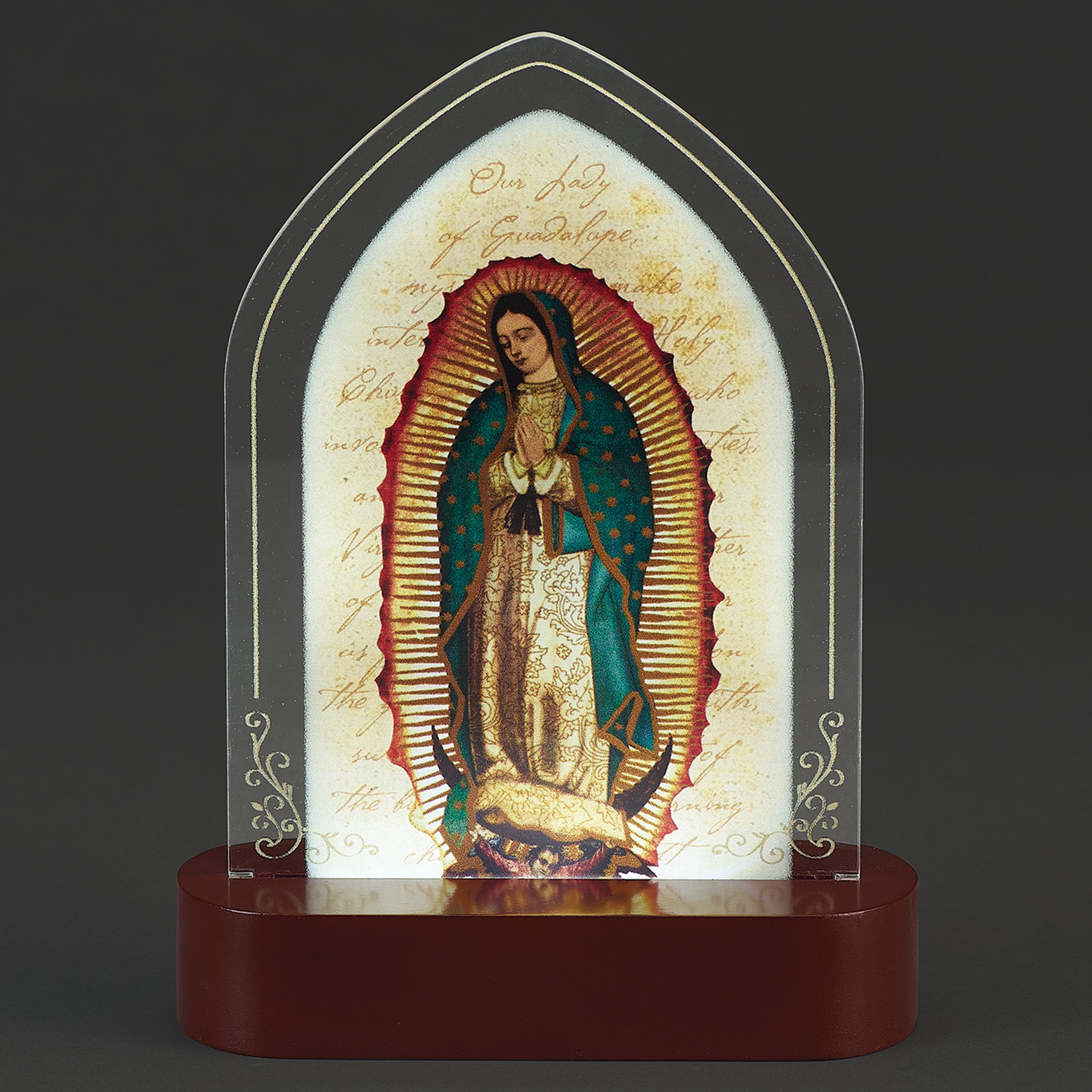Our Lady of Guadalupe Lighted Tabletop Plaque