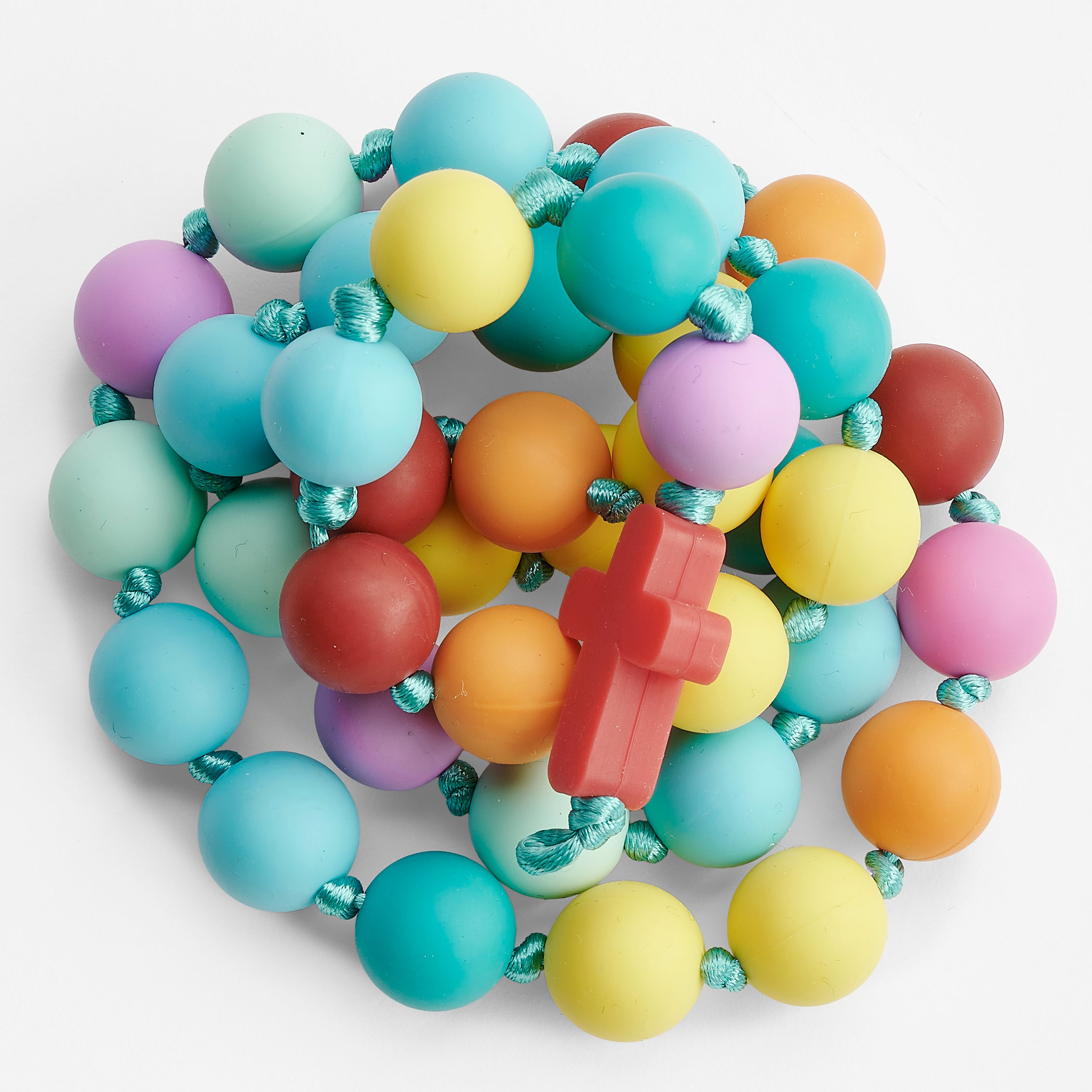 Blessed By God Silicone Rosary Necklace Teether