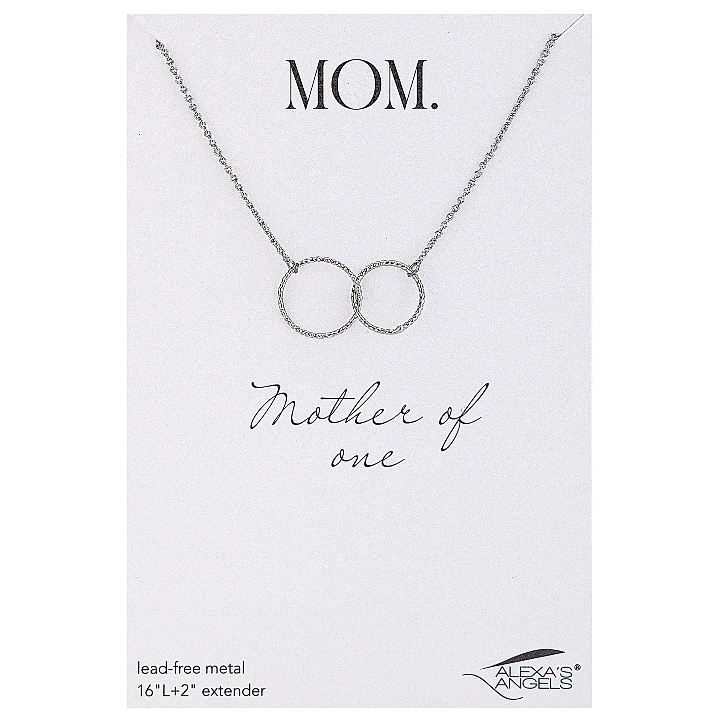 Alexa's Angels Circles of Love Mom Silver Necklace