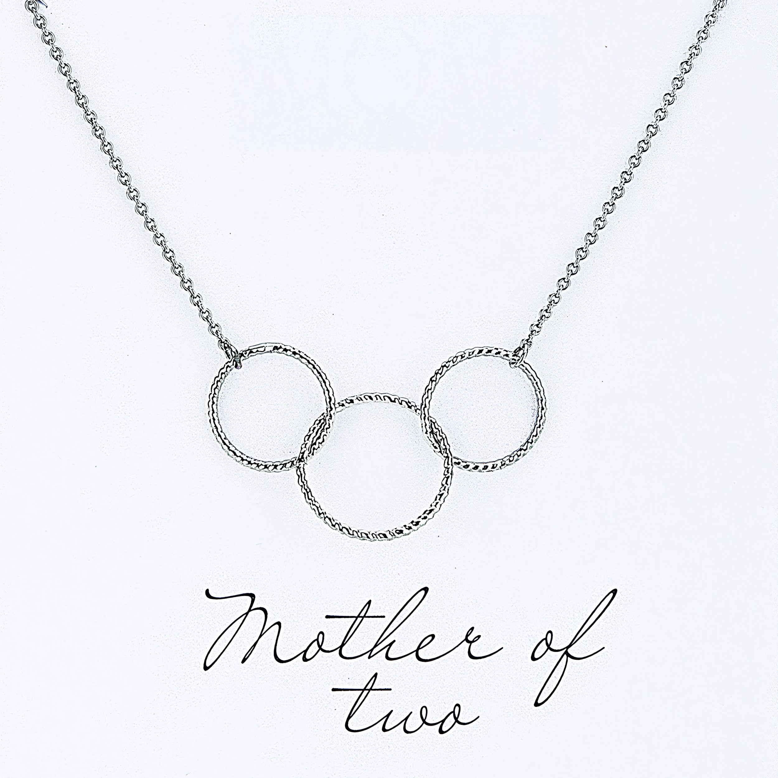 Alexa's Angels Circles of Love Mom Silver Necklace