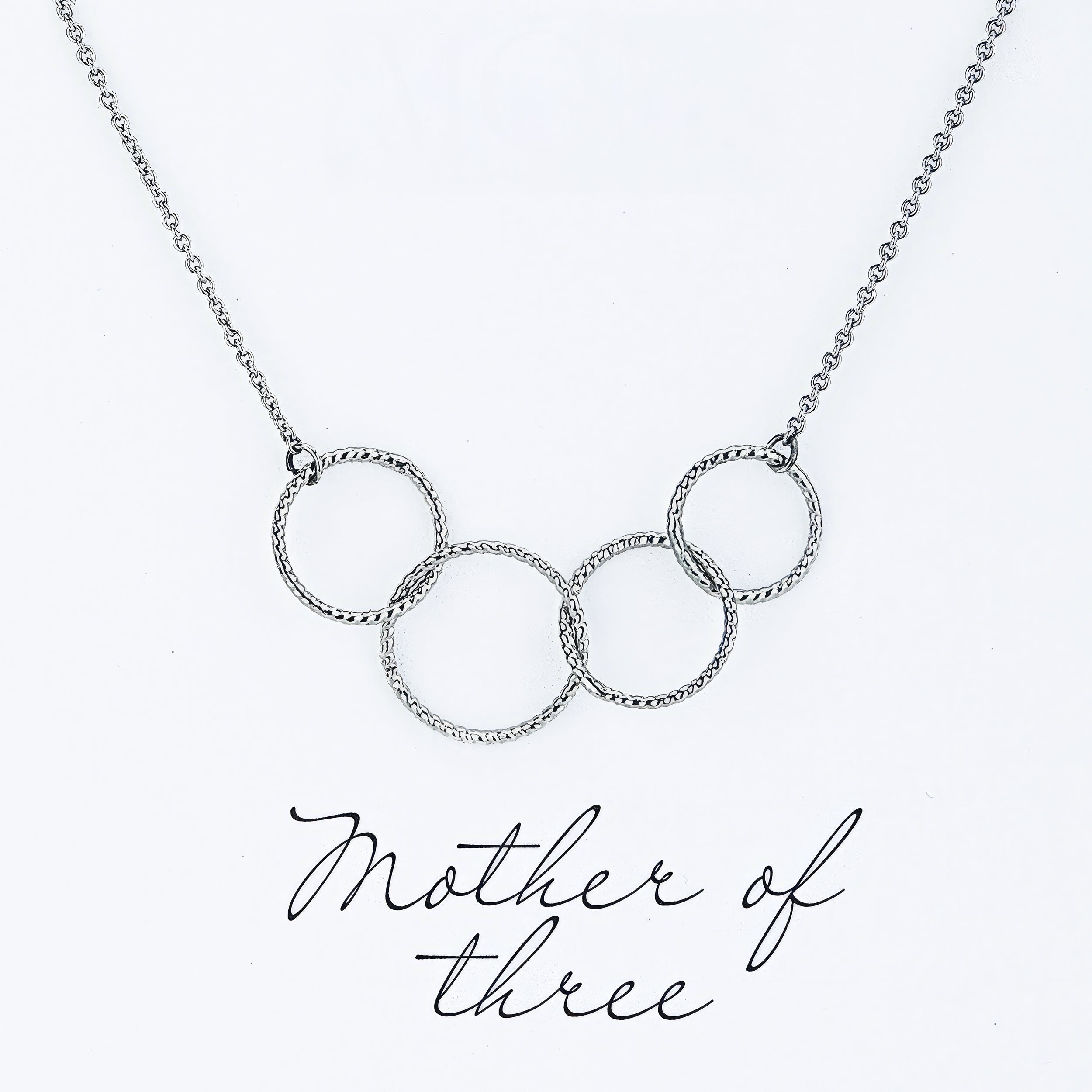 Alexa's Angels Circles of Love Mom Silver Necklace