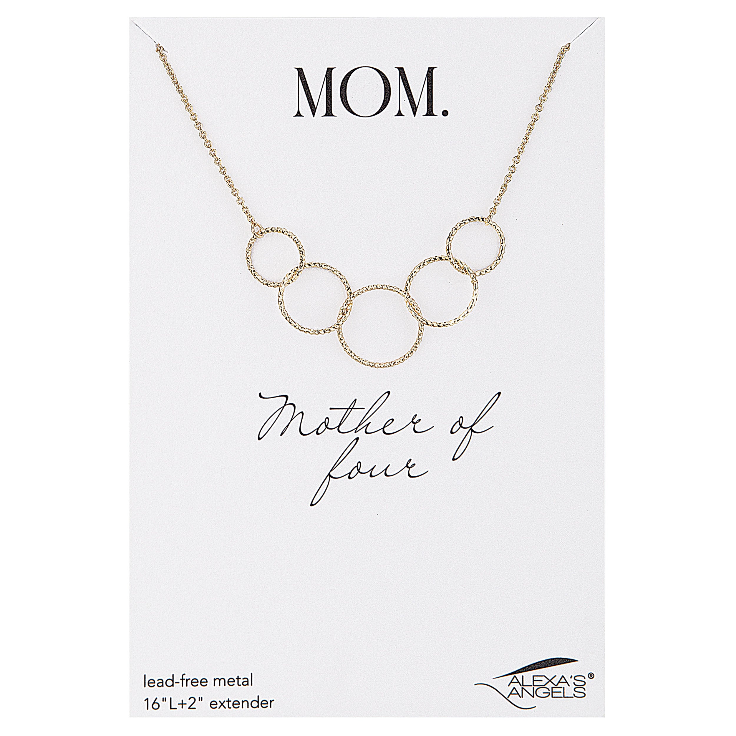 Alexa's Angels Circles of Love Mom Gold Necklace