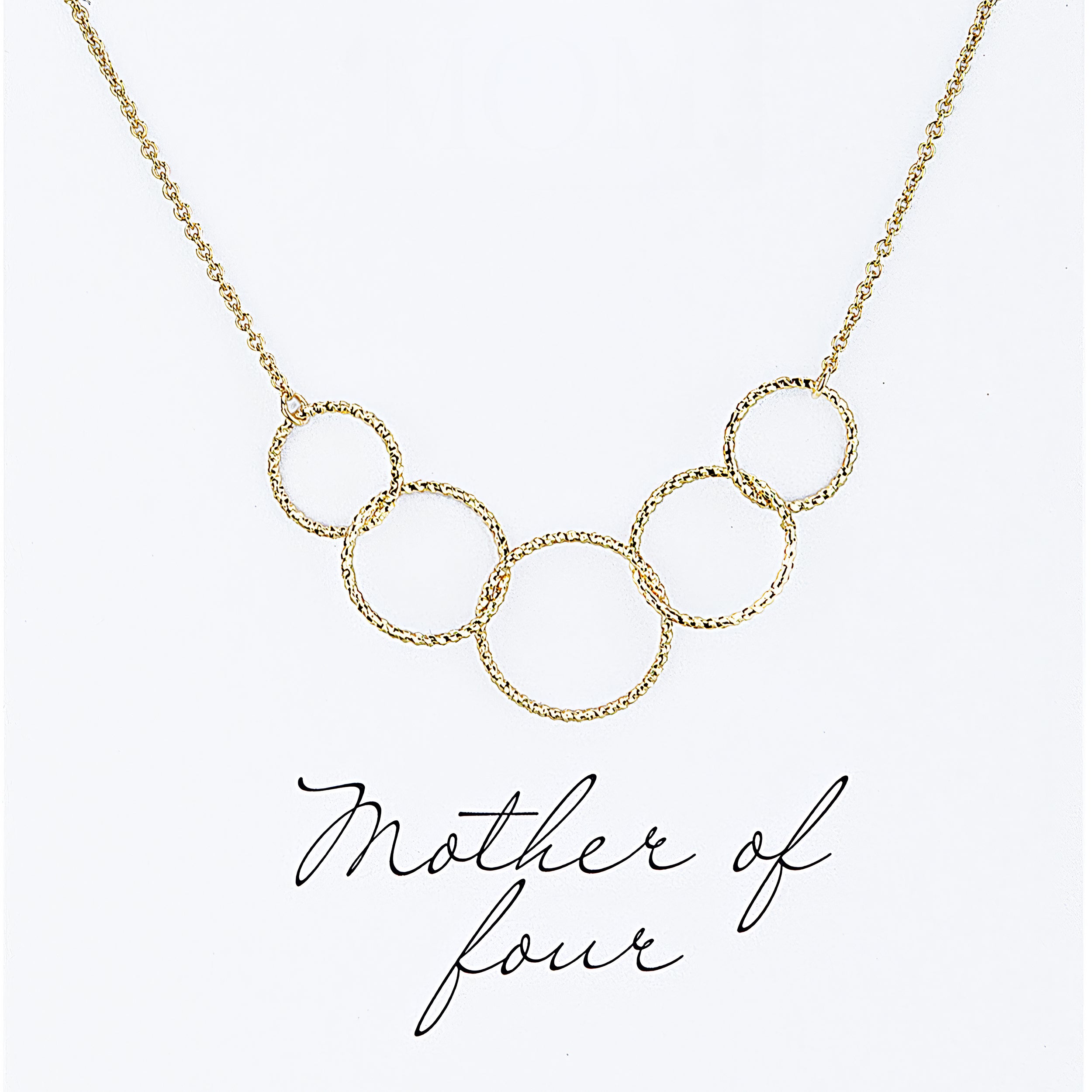Alexa's Angels Circles of Love Mom Gold Necklace