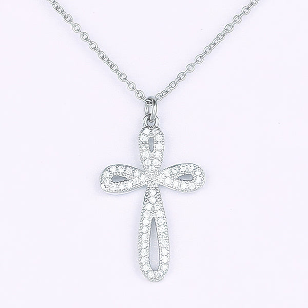 Alexa's Angels Children's Pave Cross Necklace