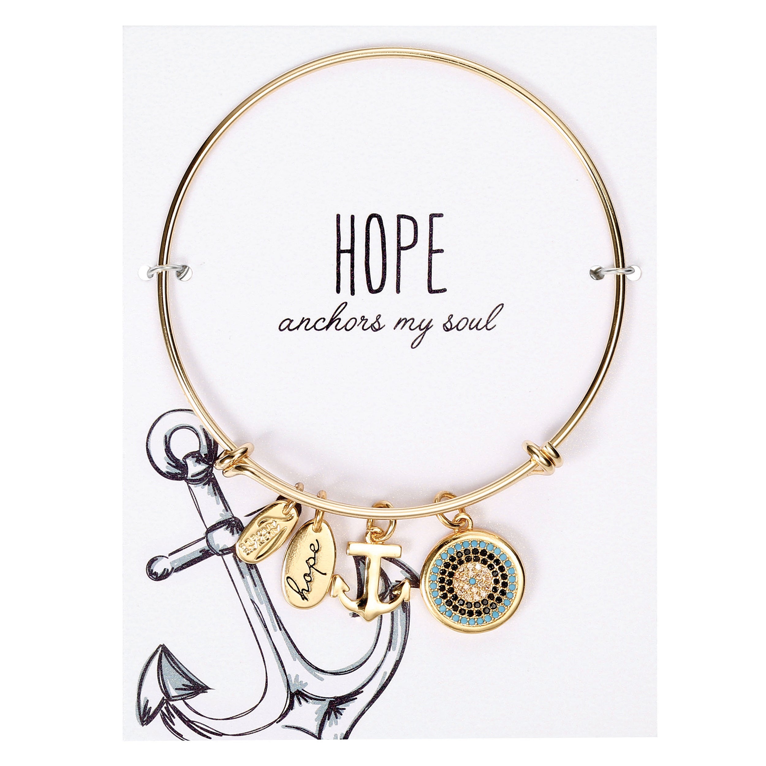 Alexa's Angels Coastal Charm Bracelet – "Hope Anchors My Soul"