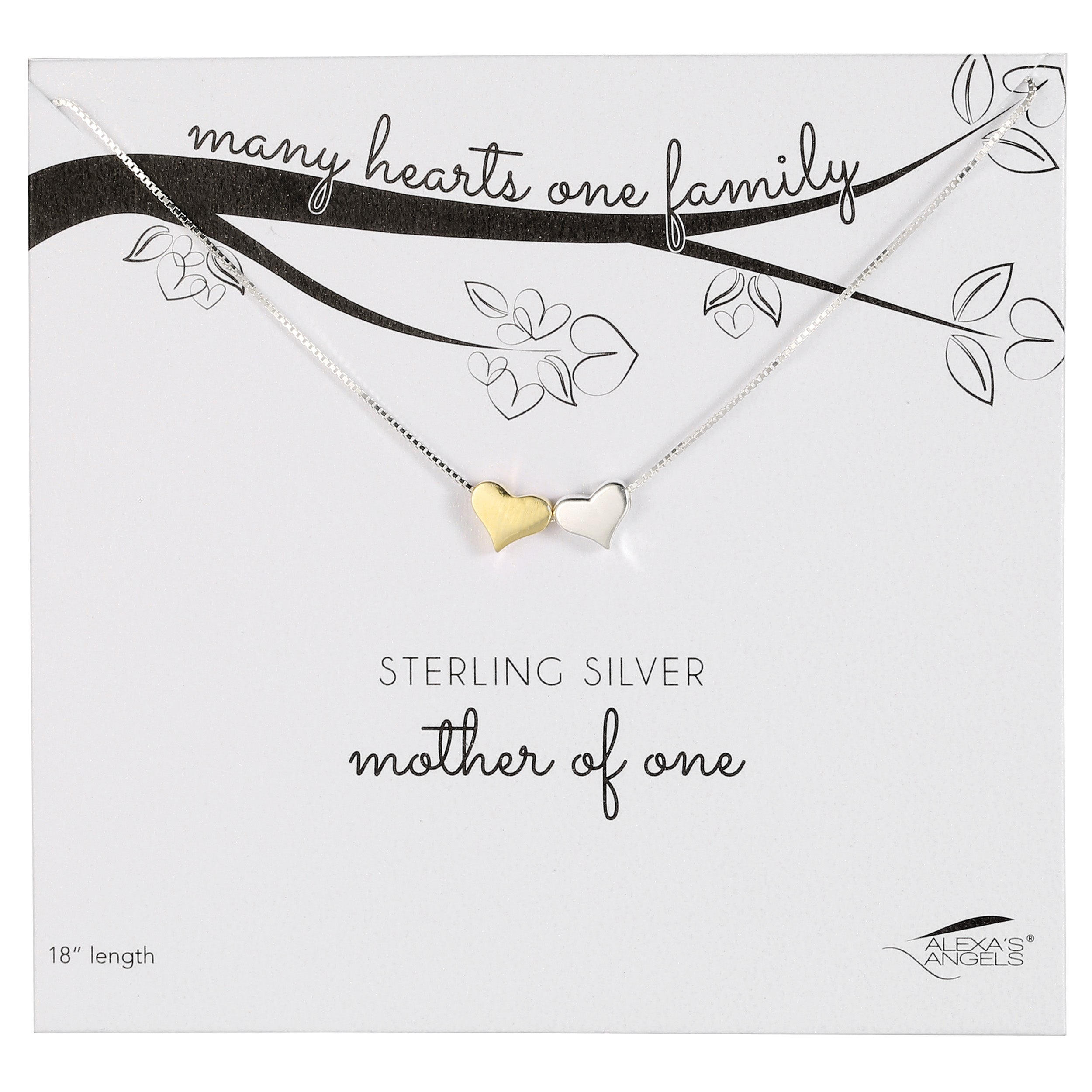 Alexa's Angels Many Hearts, One Family Necklace – Sterling Silver & Gold