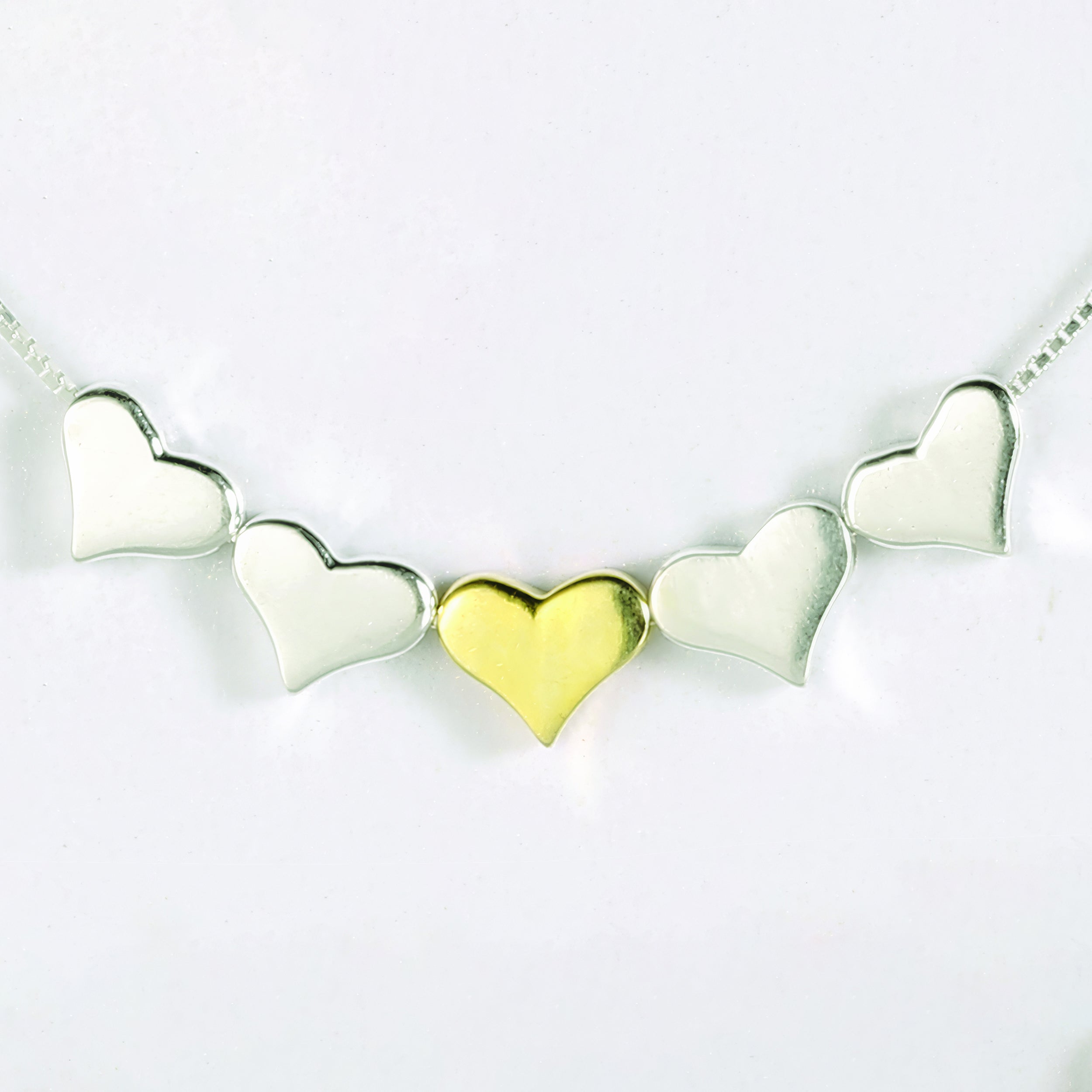 Alexa's Angels Many Hearts, One Family Necklace – Sterling Silver & Gold