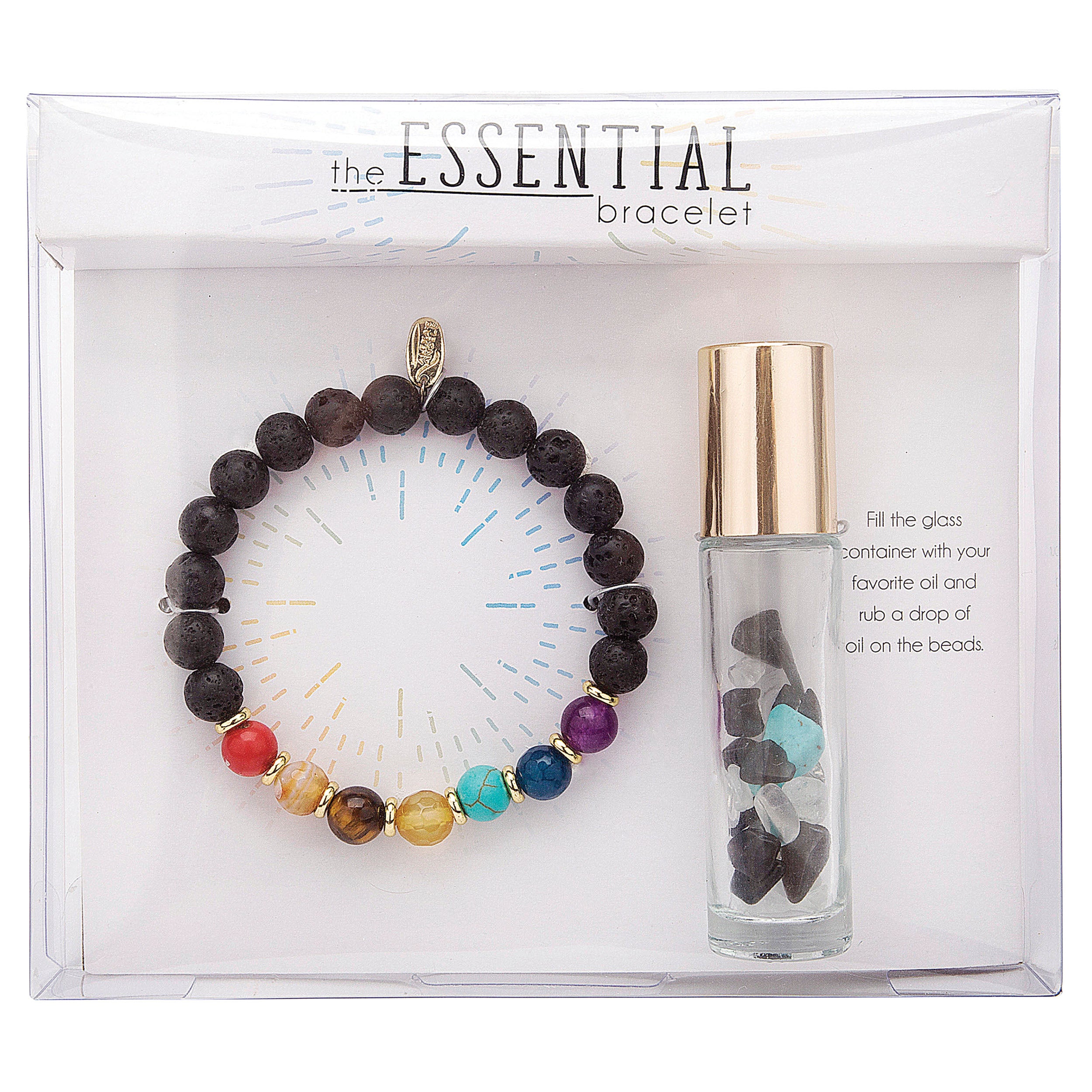Alexa's Angels Natural Stone Bracelet & Glass Vial Set