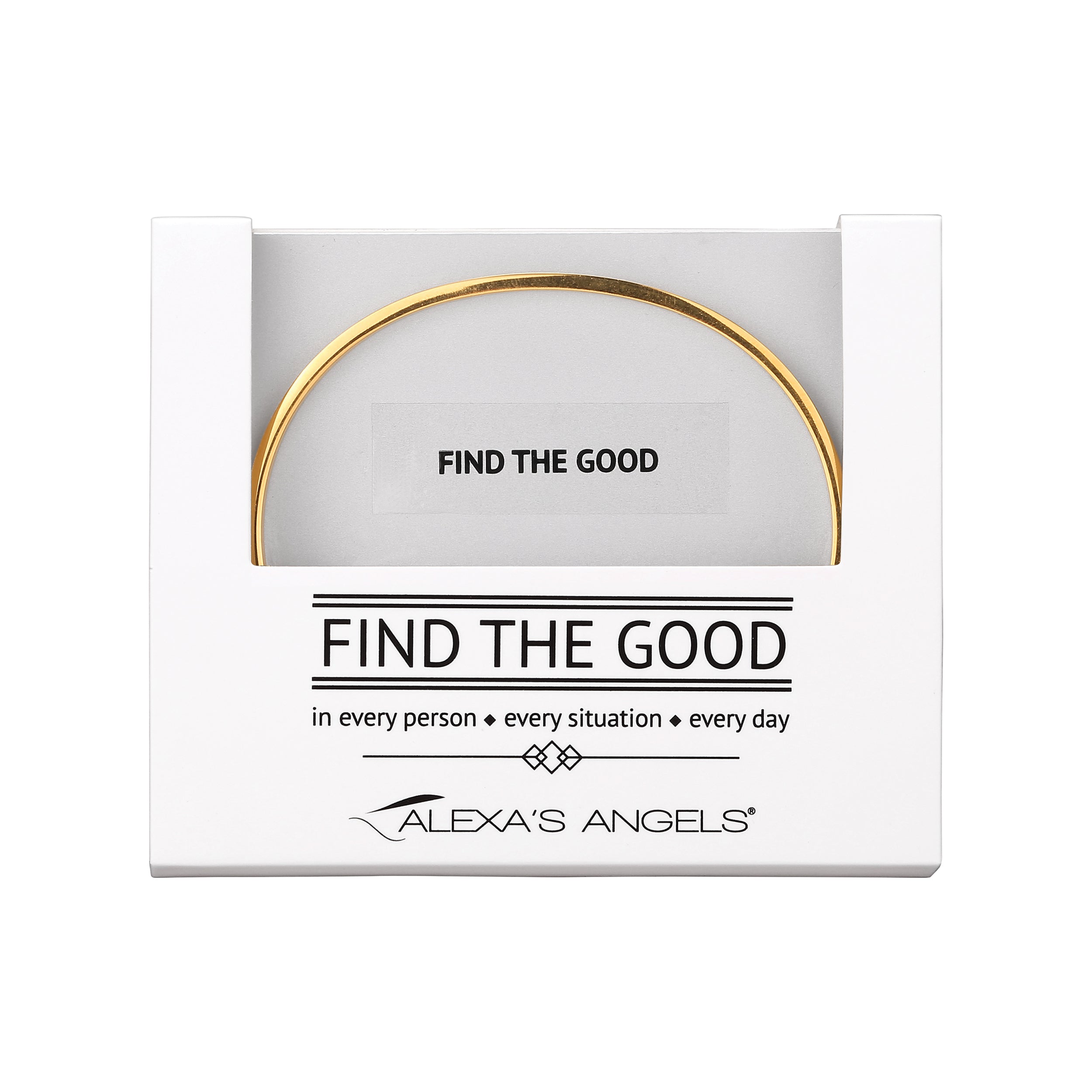 Alexa's Angels "Find the Good" Engraved Bracelet