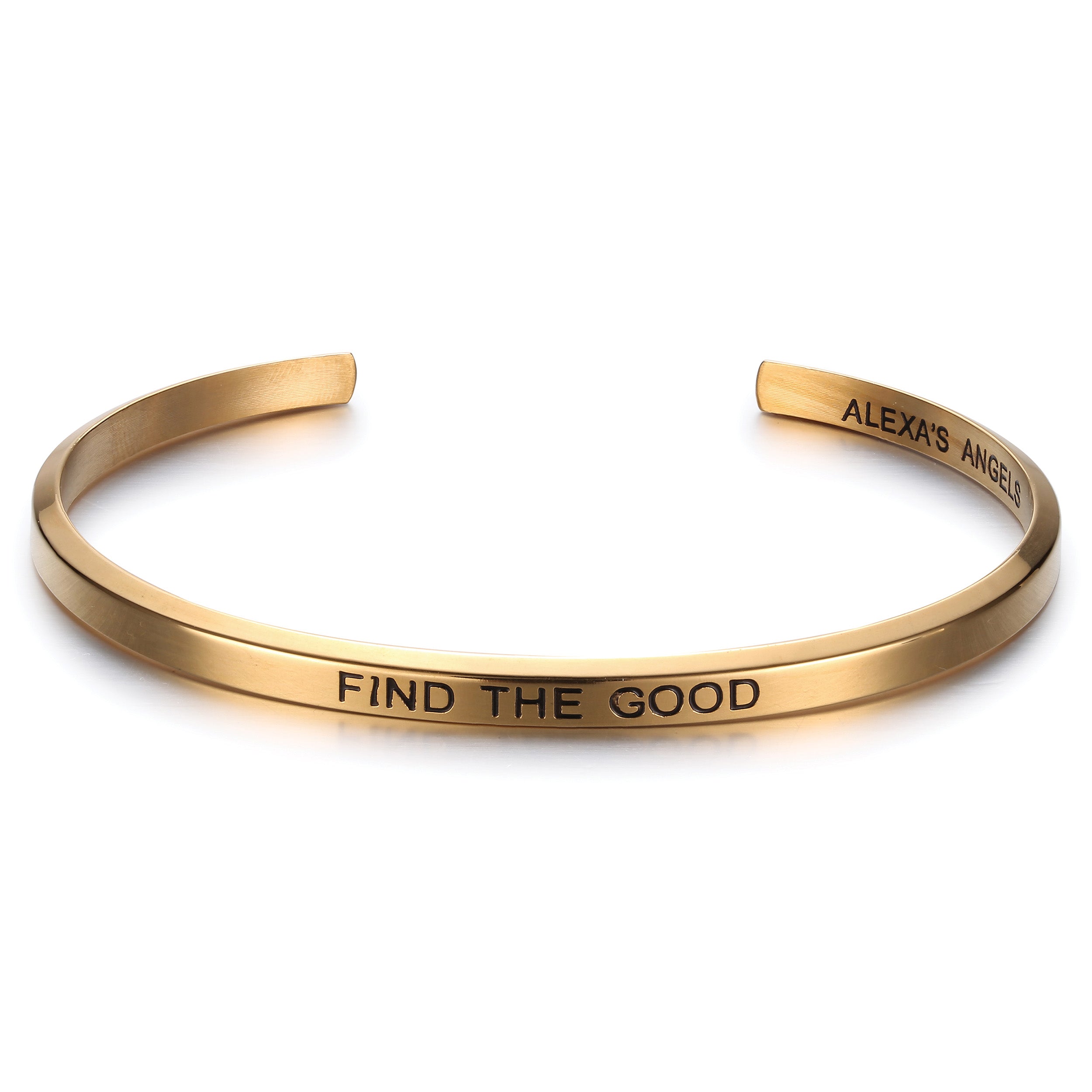 Alexa's Angels "Find the Good" Engraved Bracelet