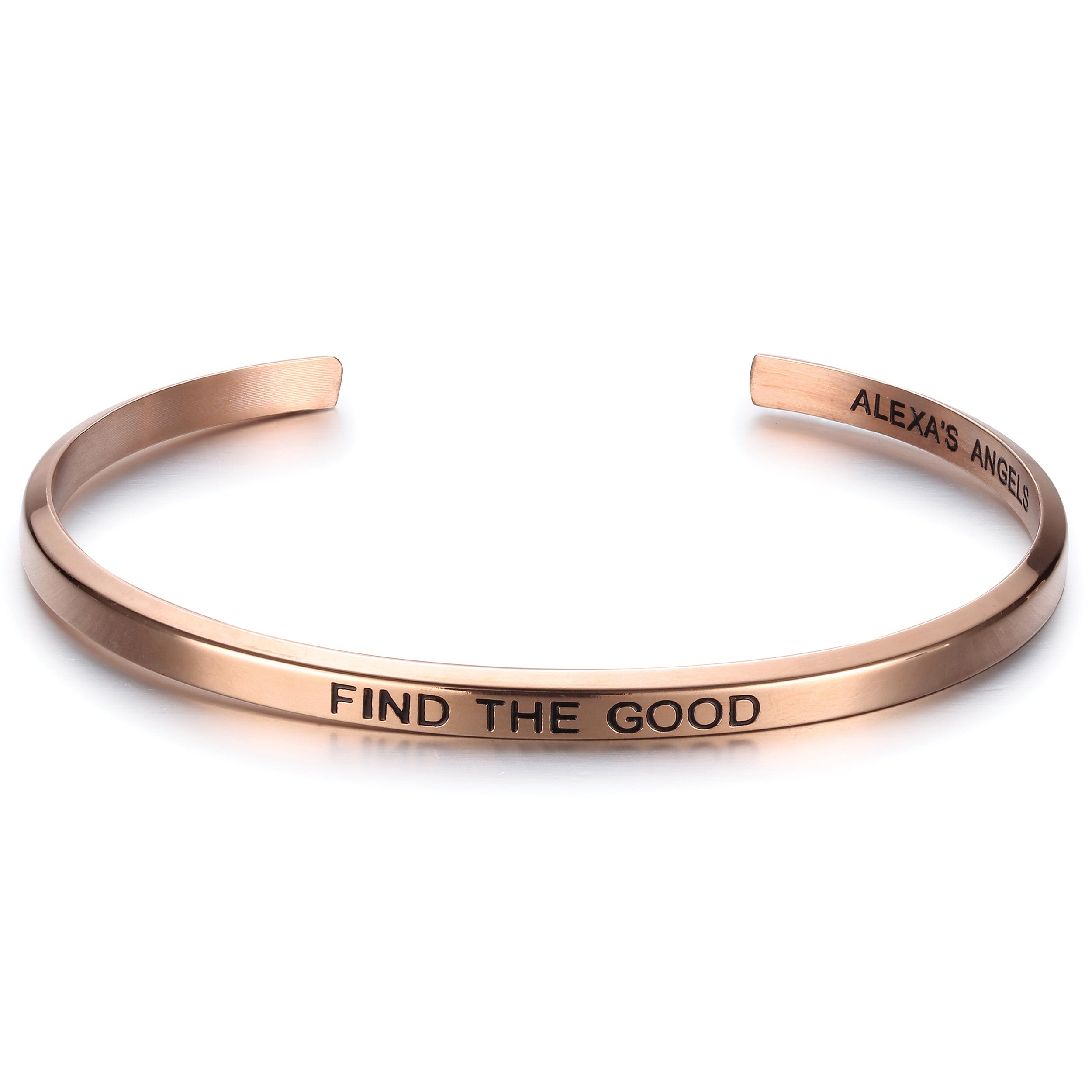 Alexa's Angels "Find the Good" Engraved Bracelet