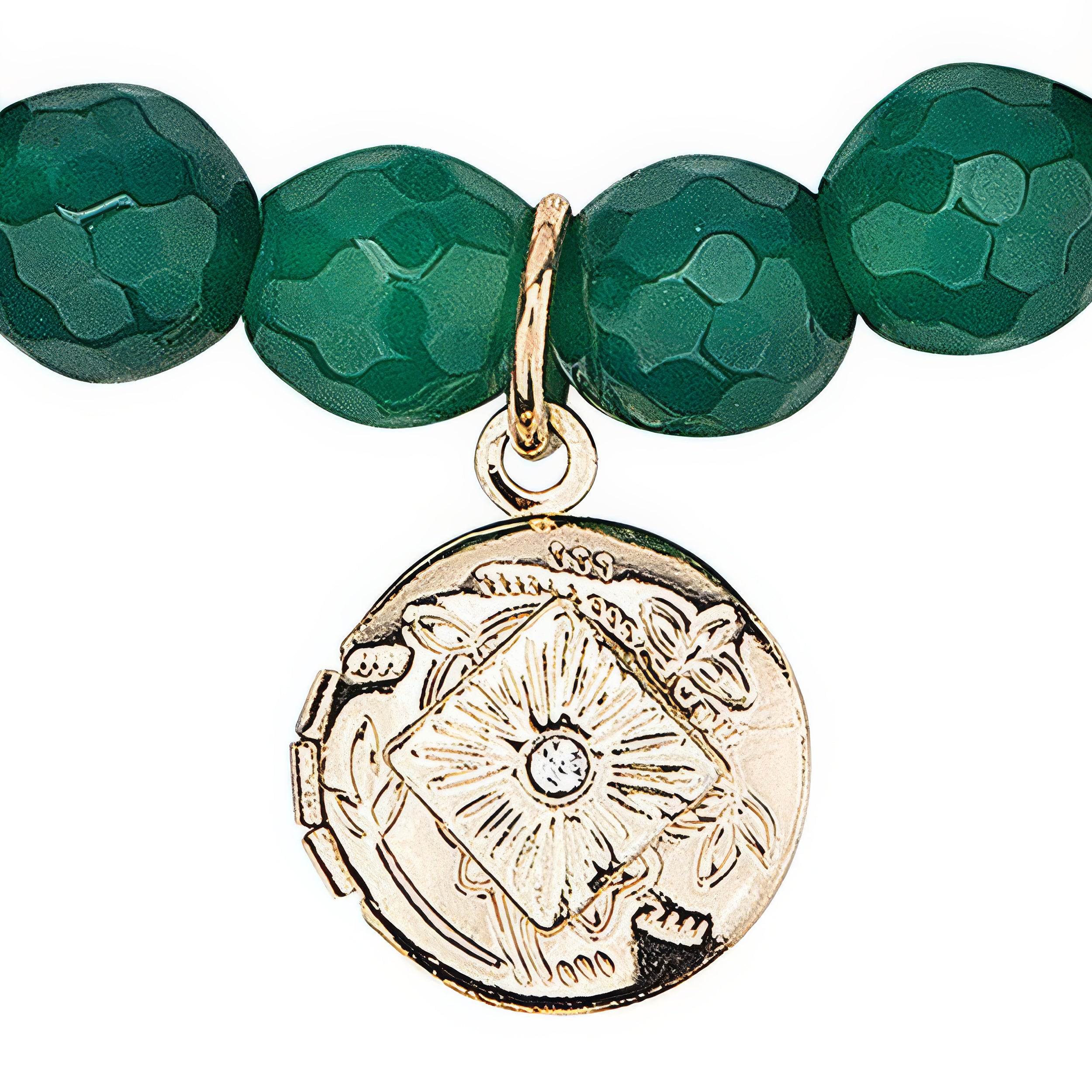 Alexa's Angels Natural Stone & Cubic Zirconia Prayer Box Bracelet