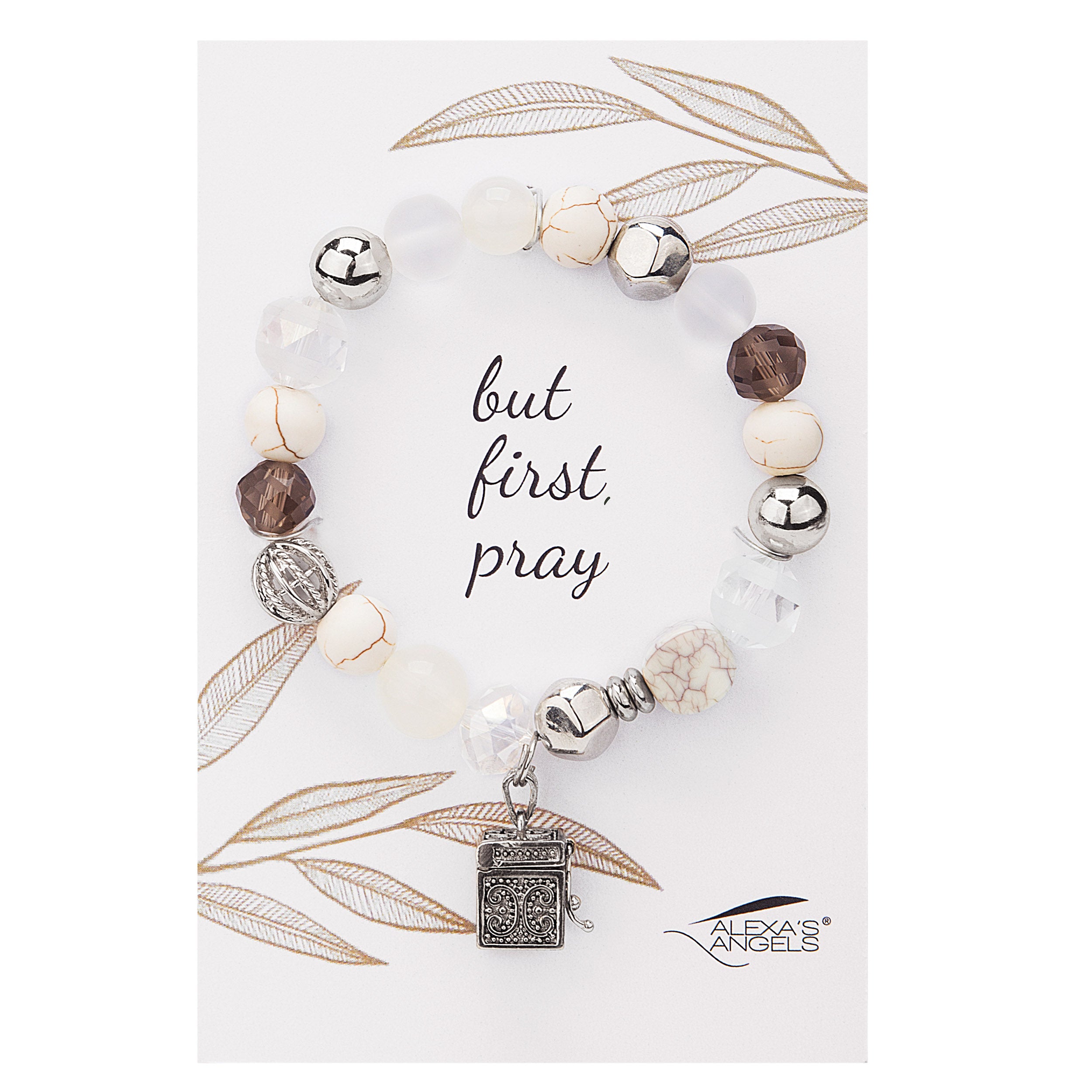 Alexa's Angels "But First, Pray" Prayer Box Bracelet