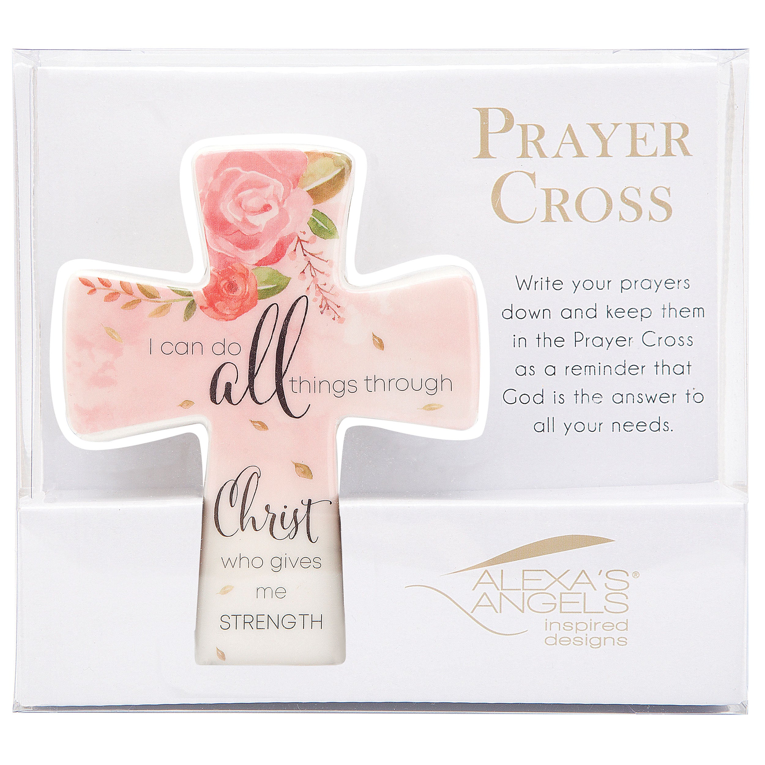 Alexa's Angels Scripture Prayer Cross – "All Things in Christ”