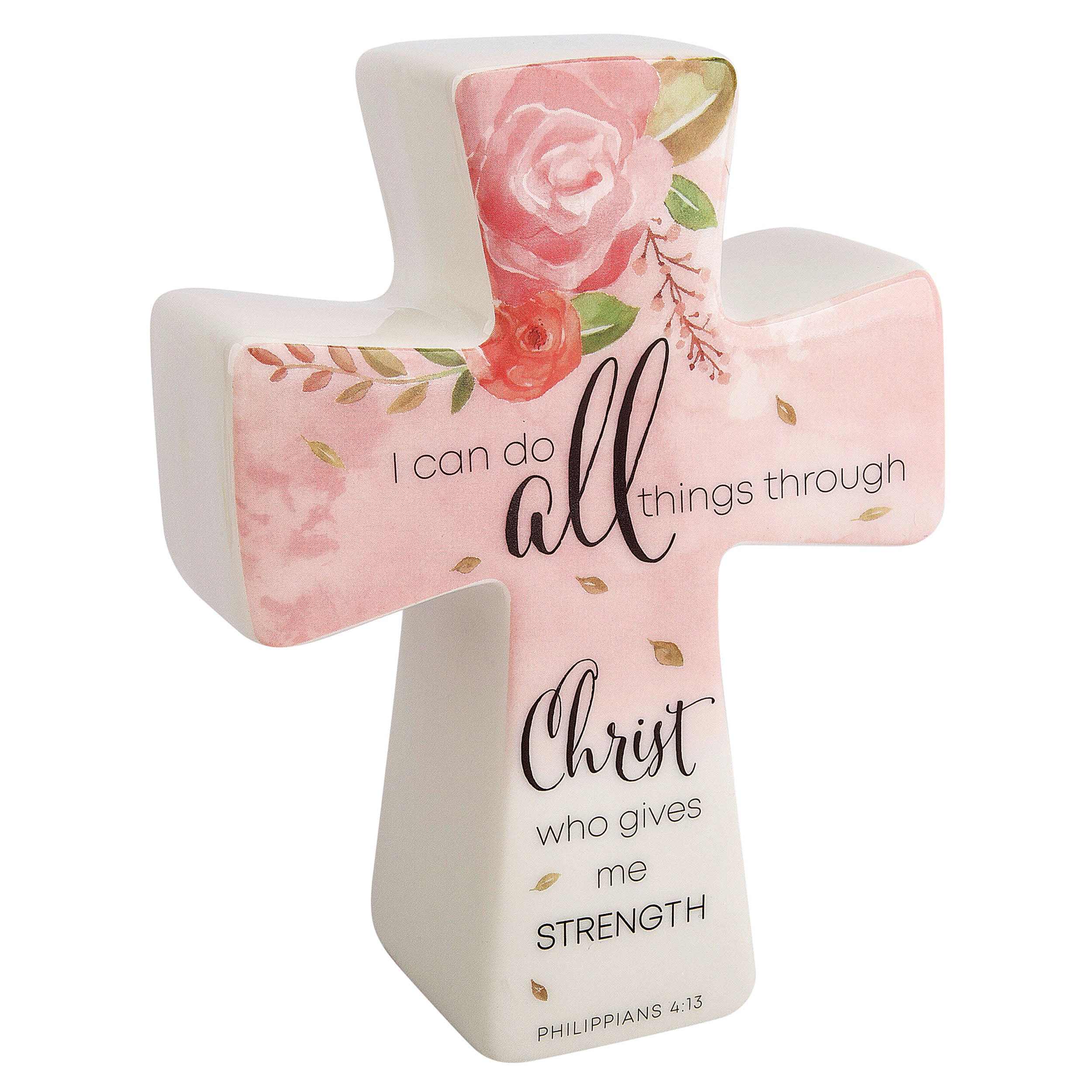 Alexa's Angels Scripture Prayer Cross – "All Things in Christ”
