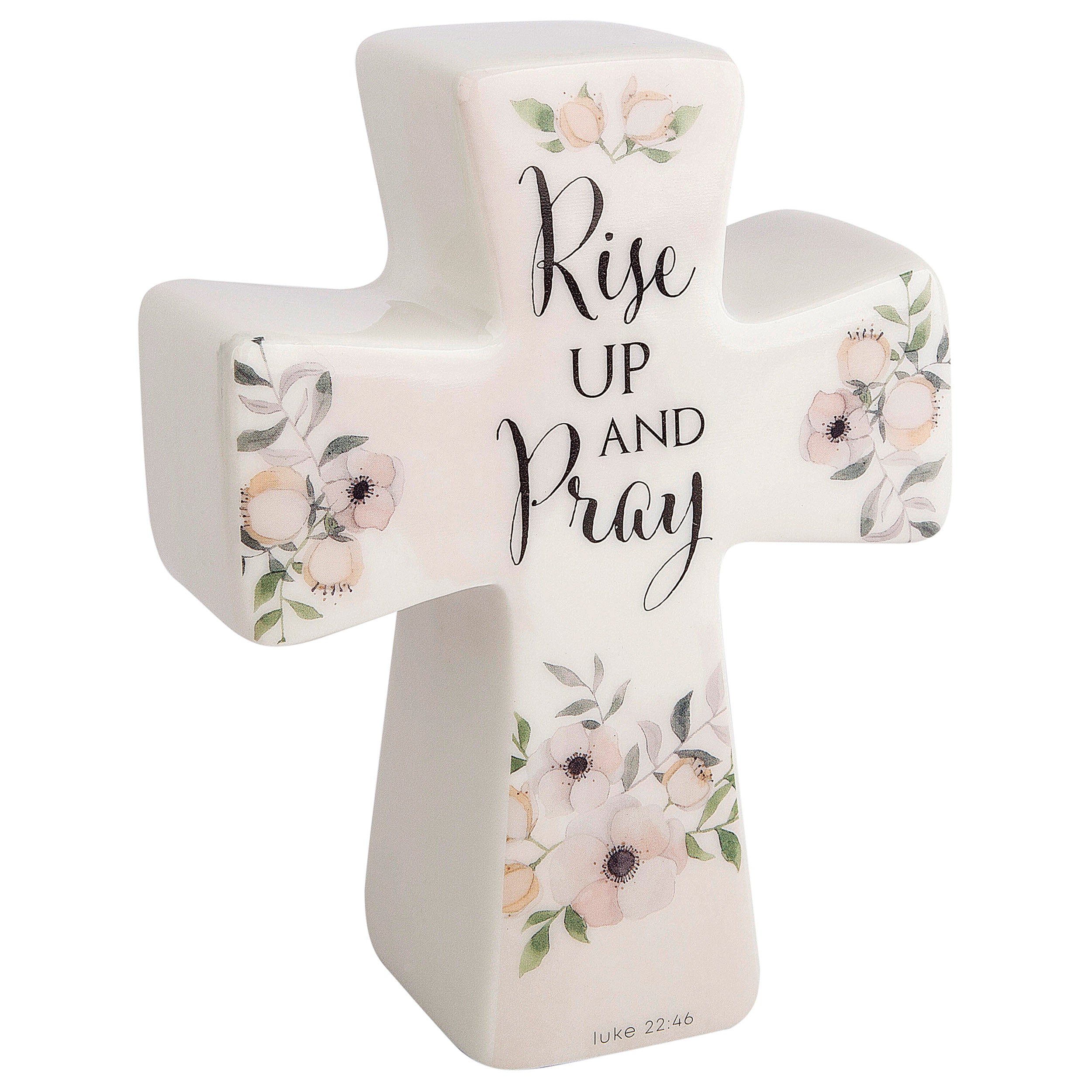 Alexa's Angels Scripture Prayer Cross – "Rise Up and Pray”