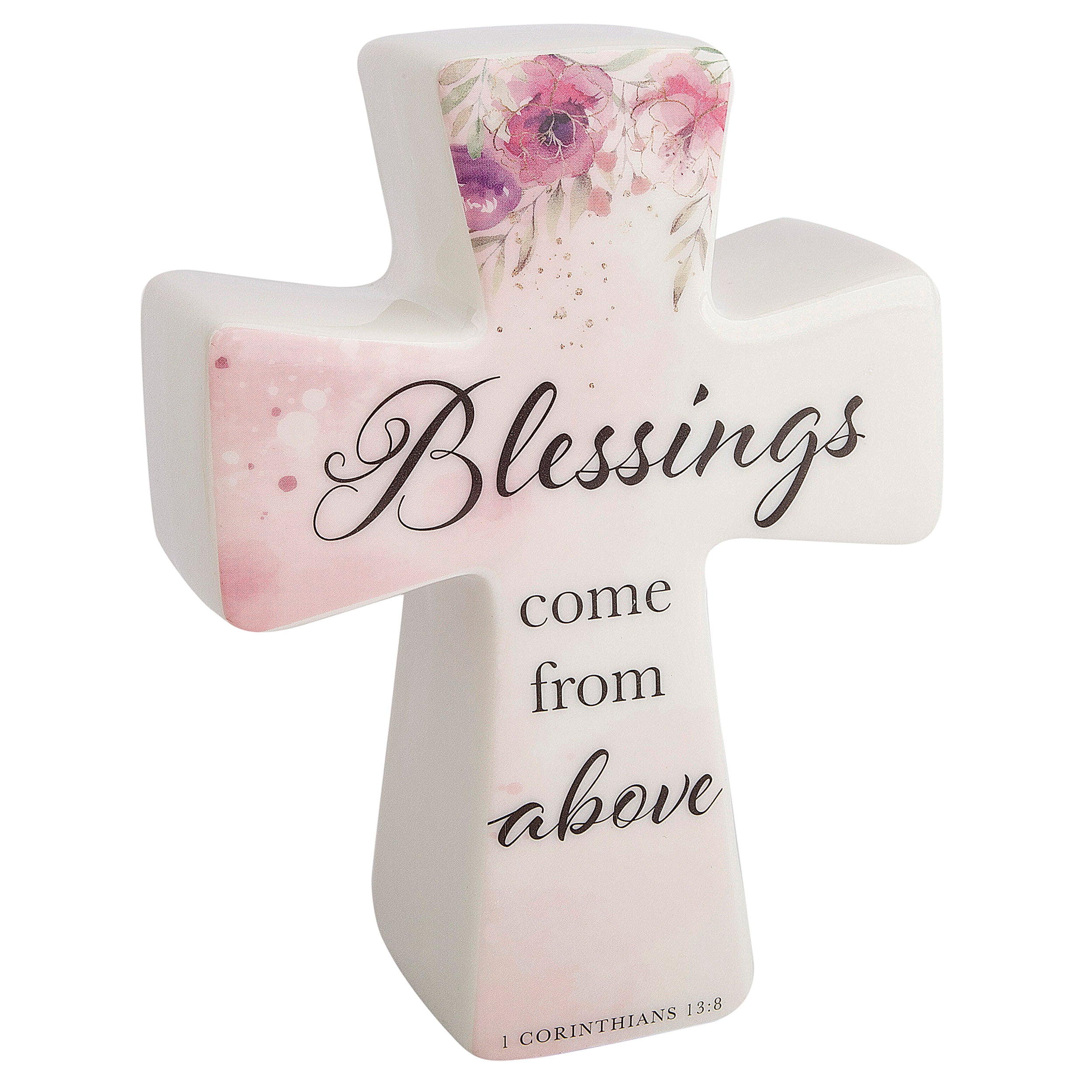Alexa's Angels Scripture Prayer Cross – "Blessings Come from Above”