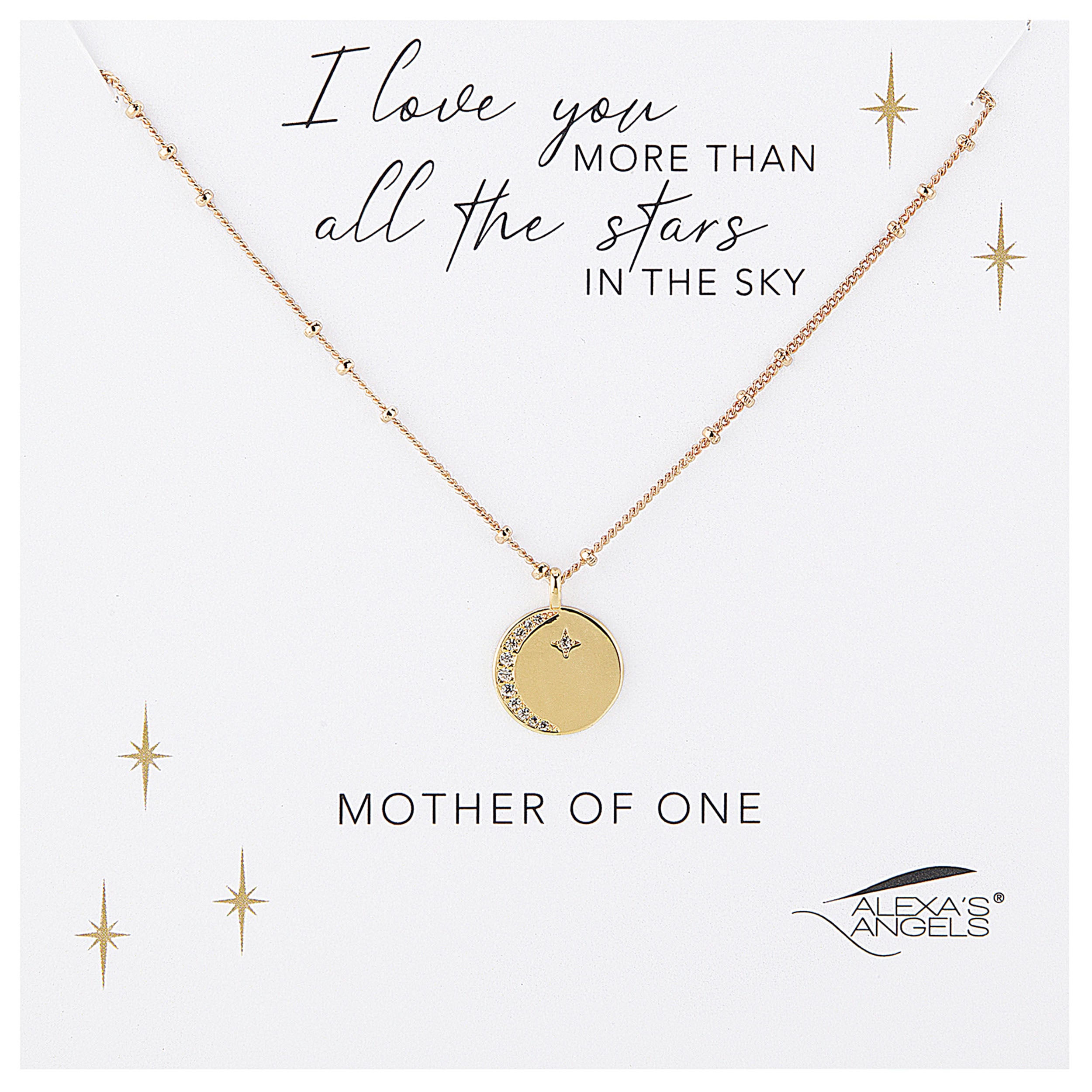 Alexa's Angels Moon & Stars Family Necklace – "I Love You More Than All the Stars”