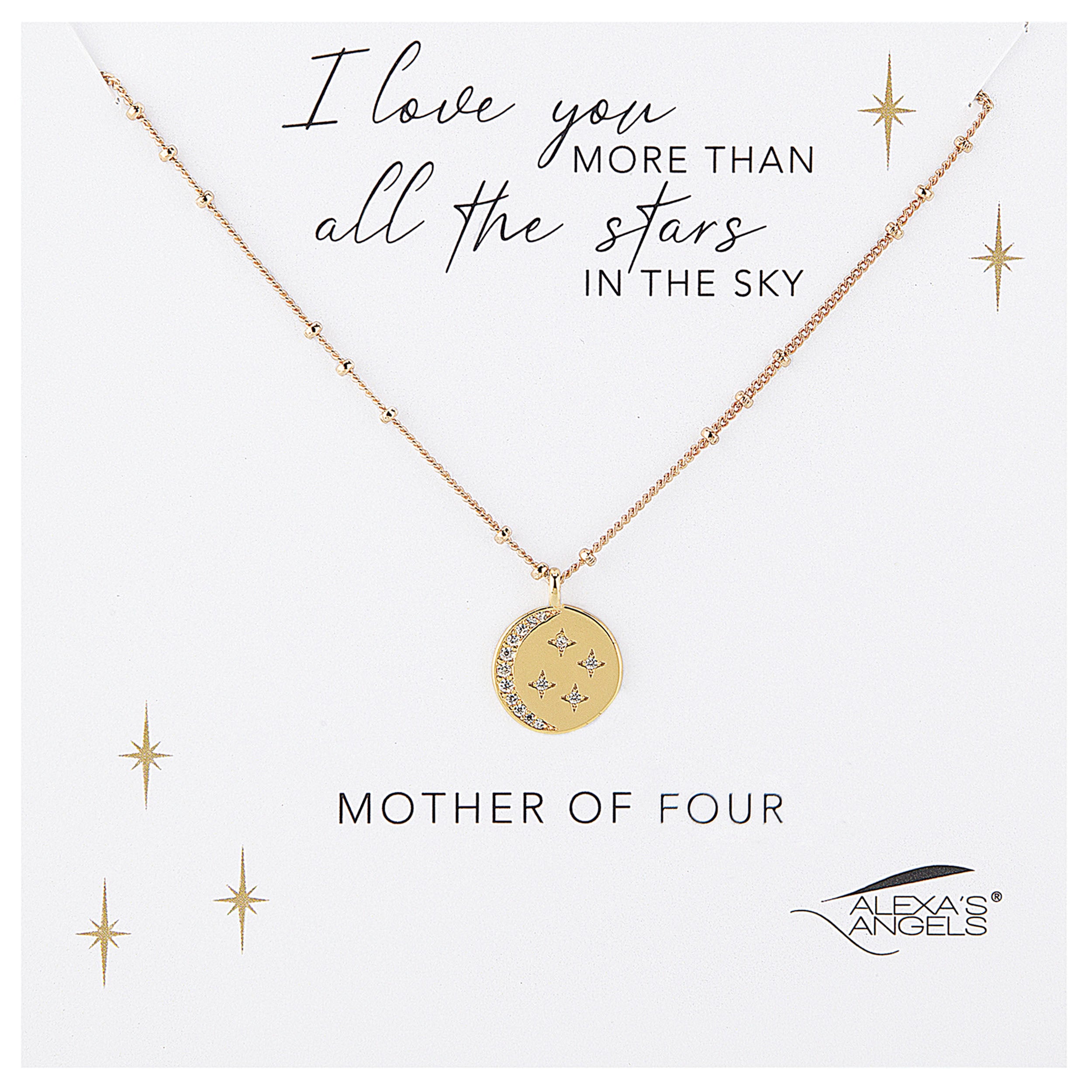 Alexa's Angels Moon & Stars Family Necklace – "I Love You More Than All the Stars”