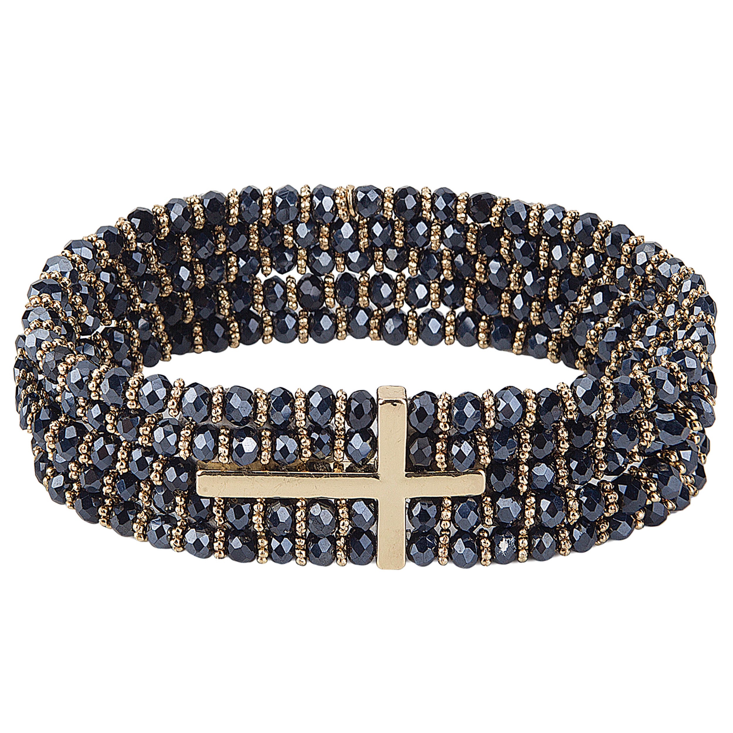 Alexa's Angels Crystal Side Cross Bracelet