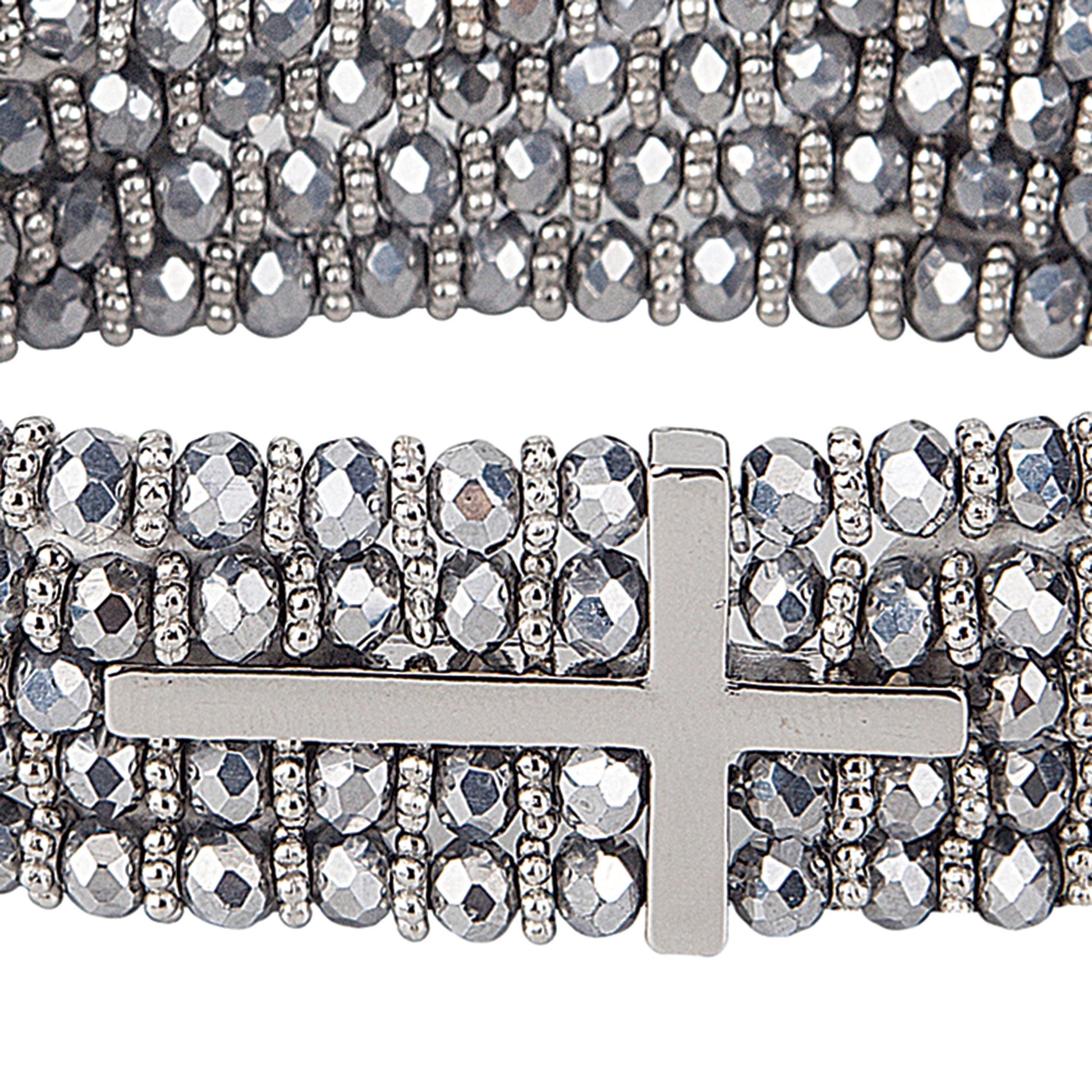 Alexa's Angels Crystal Side Cross Bracelet