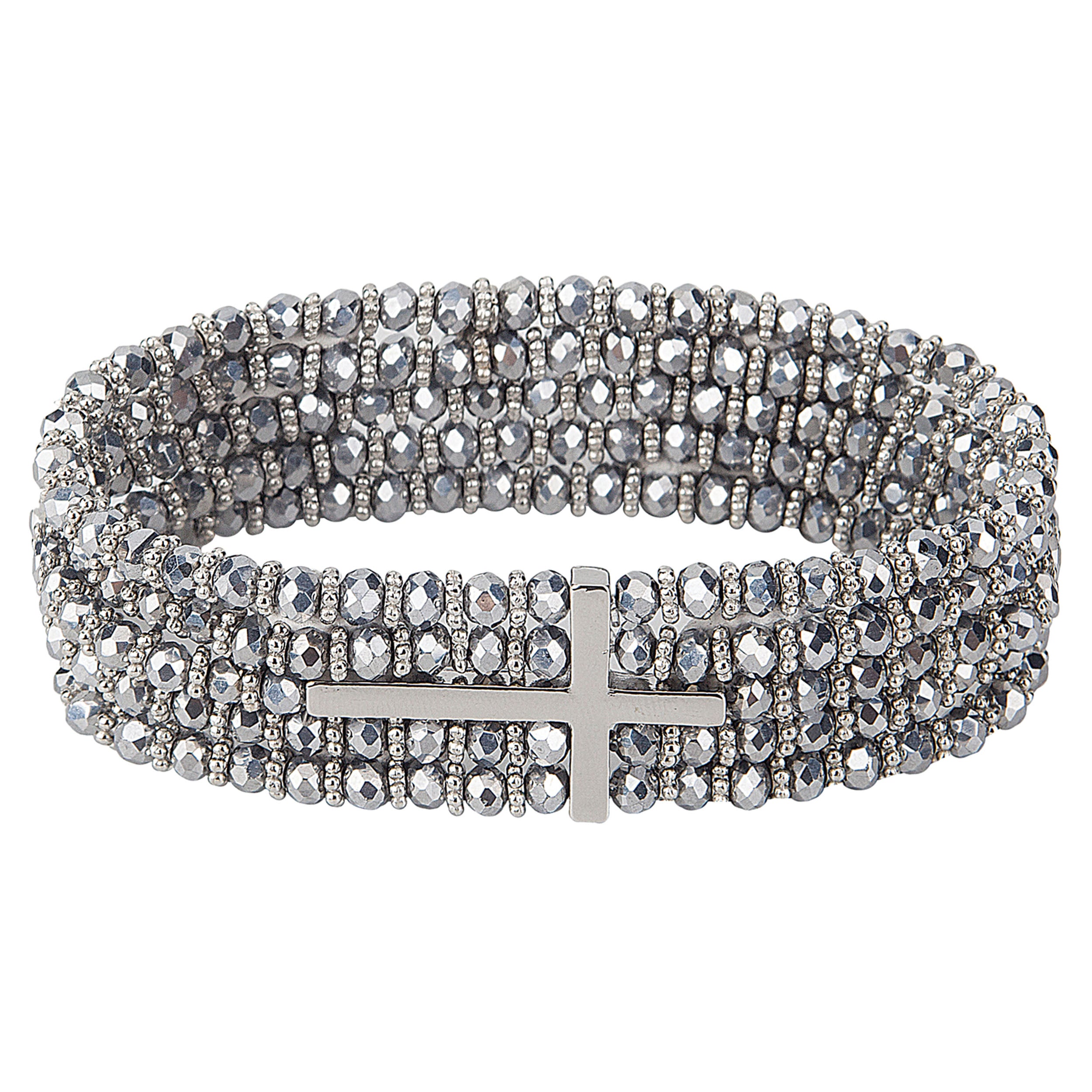 Alexa's Angels Crystal Side Cross Bracelet