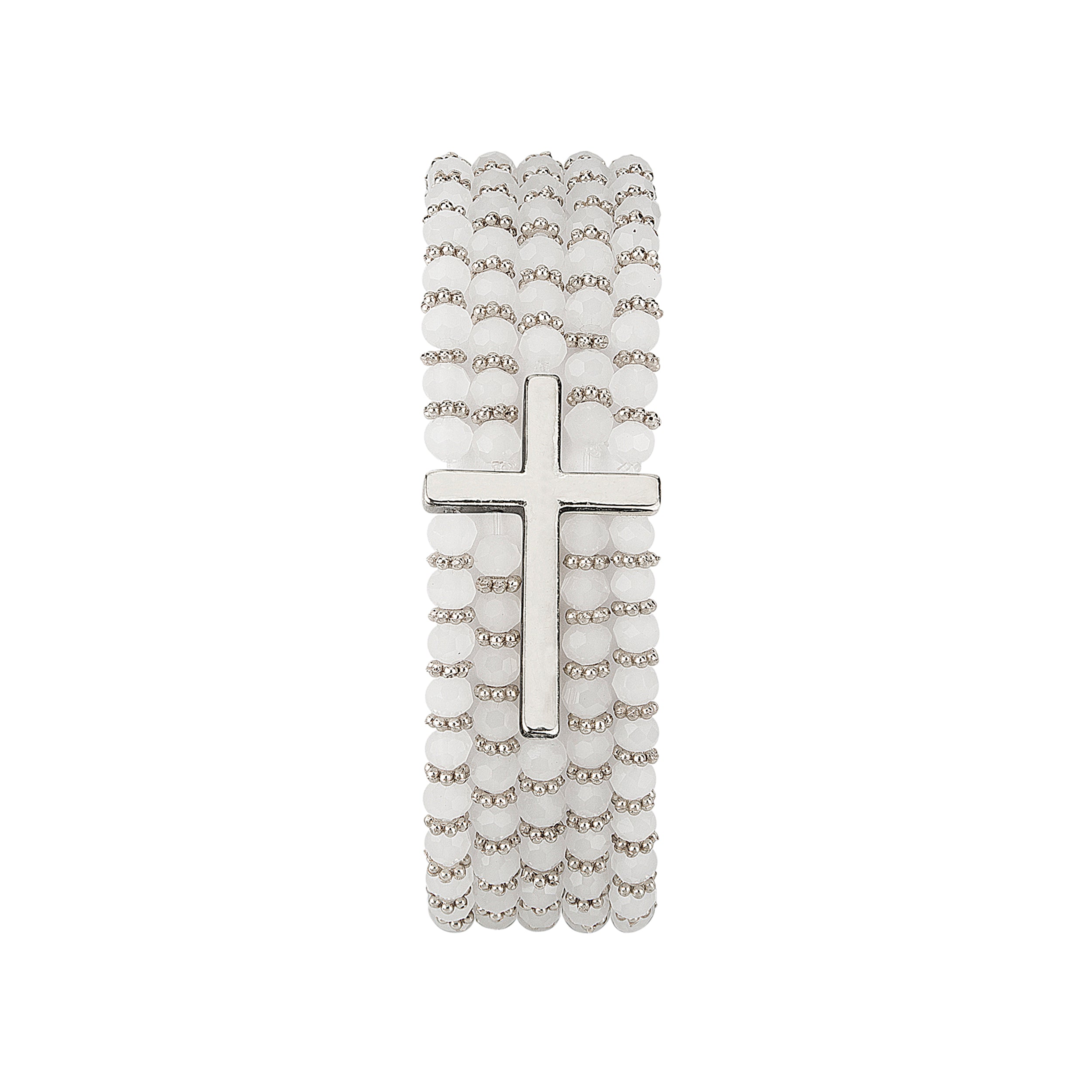 Alexa's Angels Crystal Side Cross Bracelet