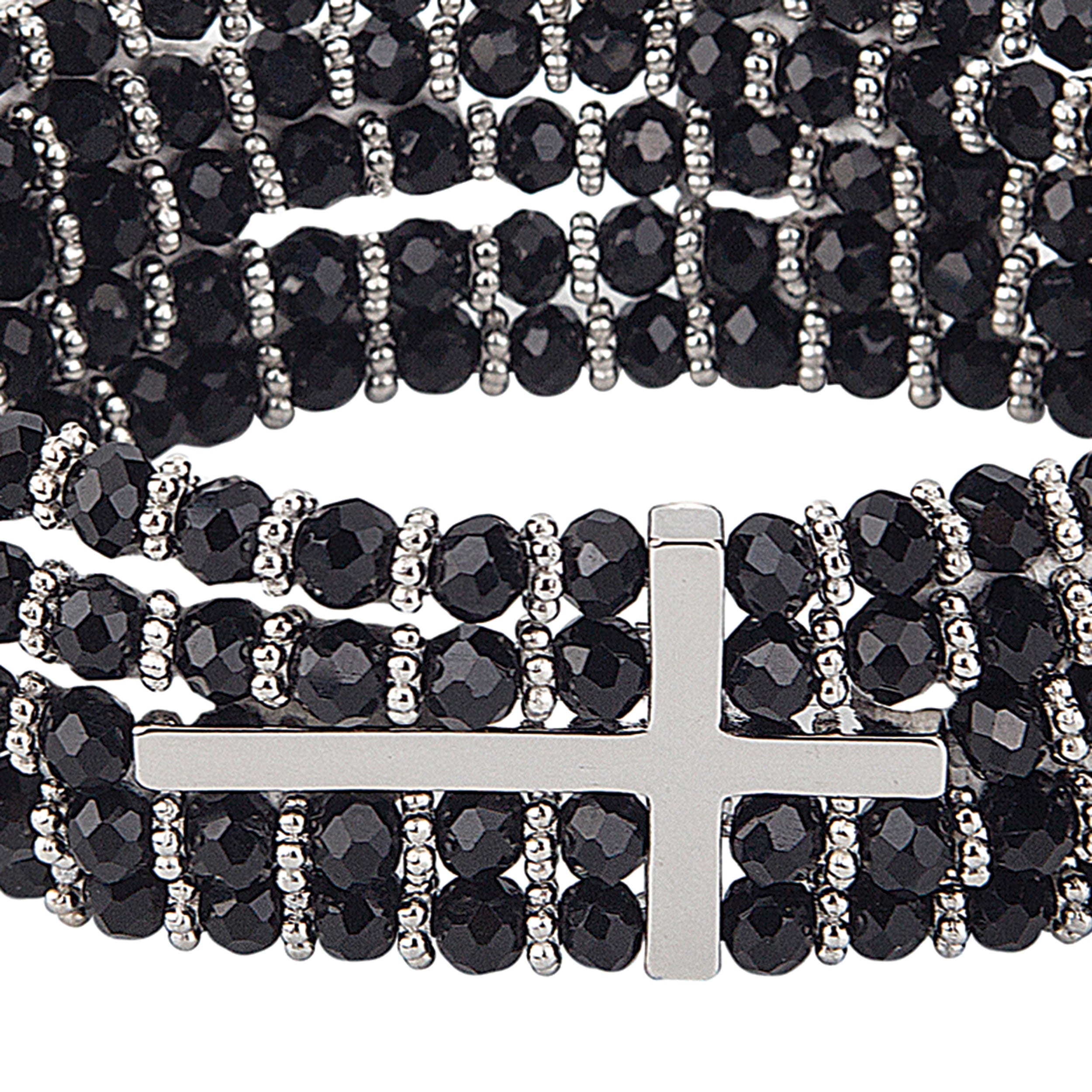 Alexa's Angels Crystal Side Cross Bracelet