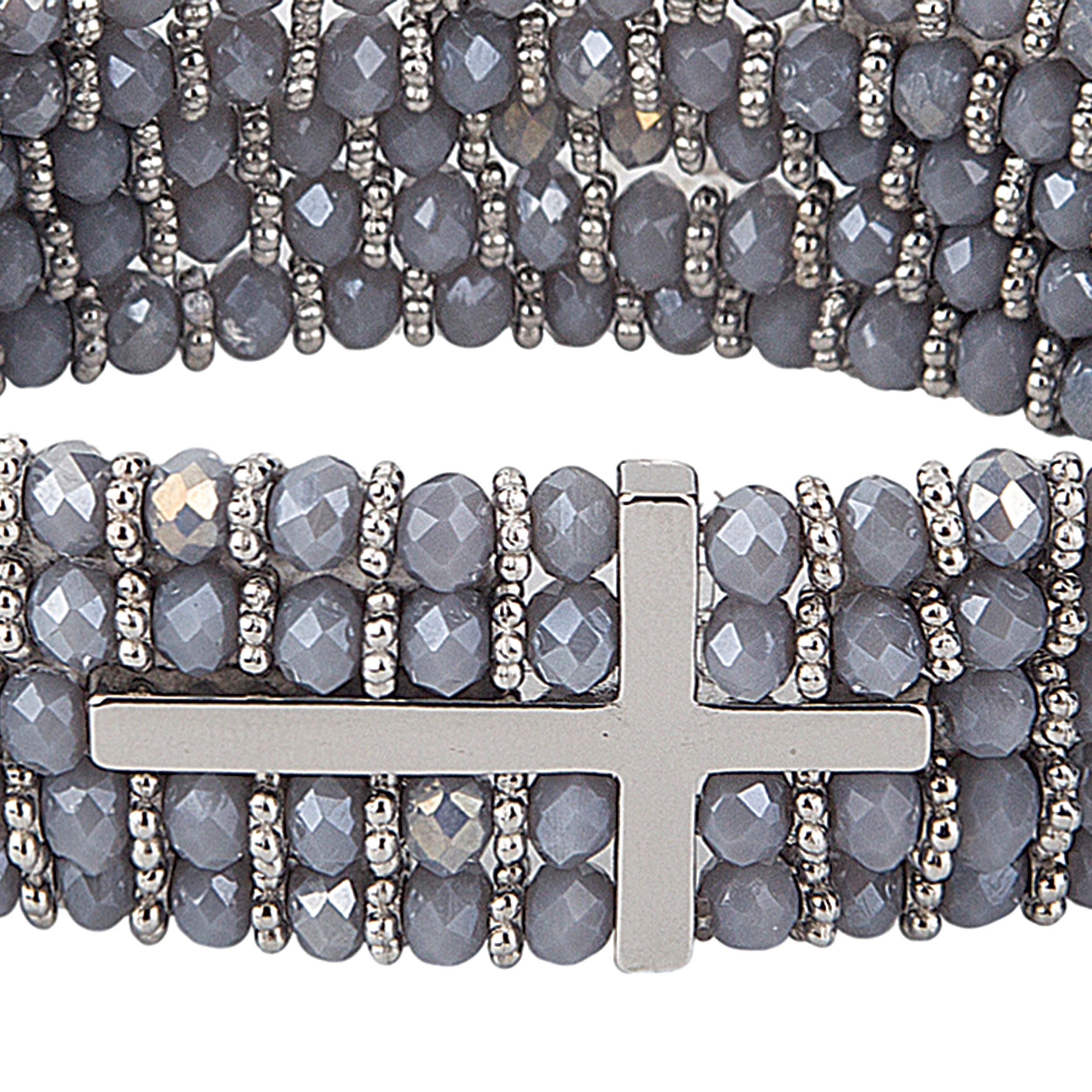 Alexa's Angels Crystal Side Cross Bracelet