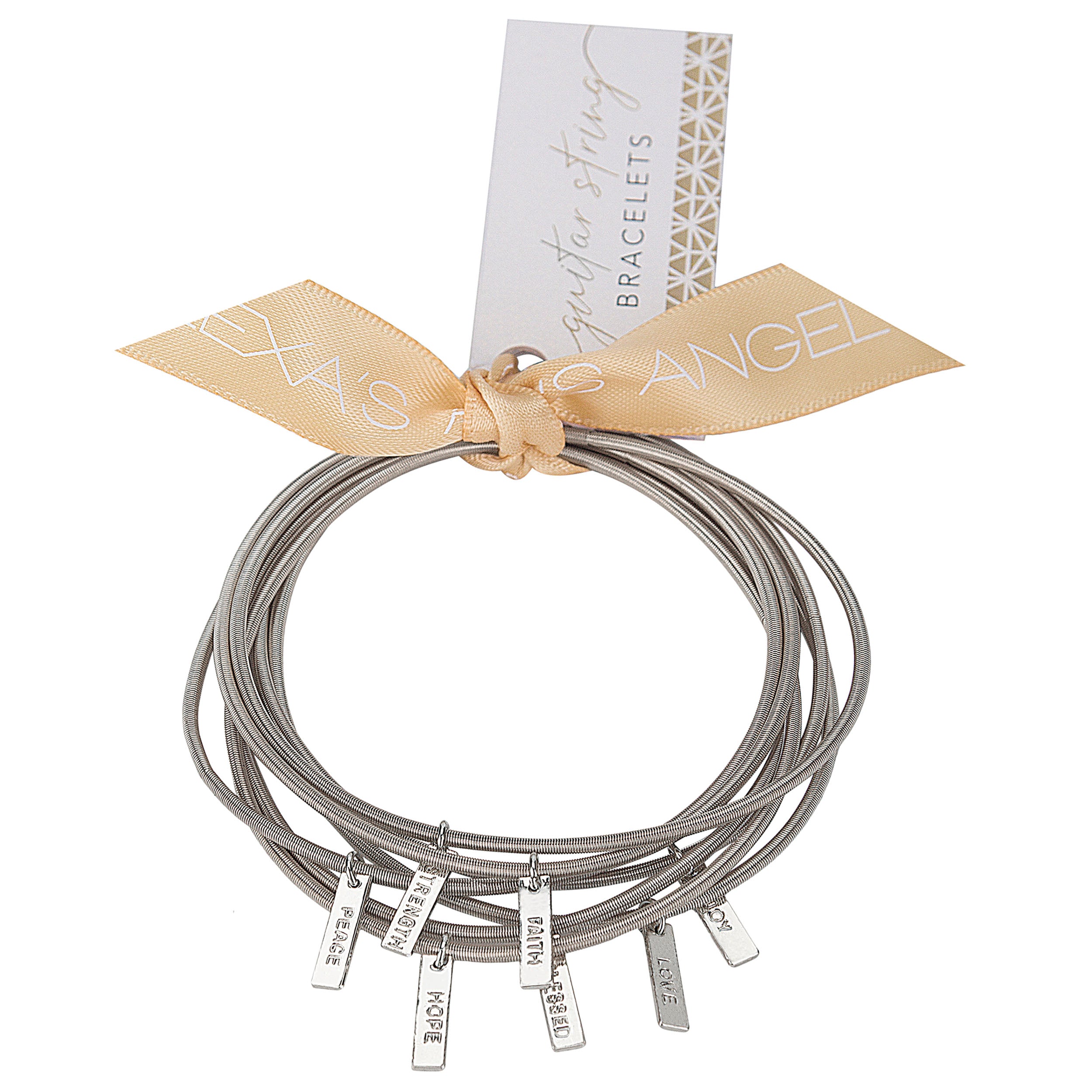 Alexa's Angels Guitar String Intention Bracelets with Charms