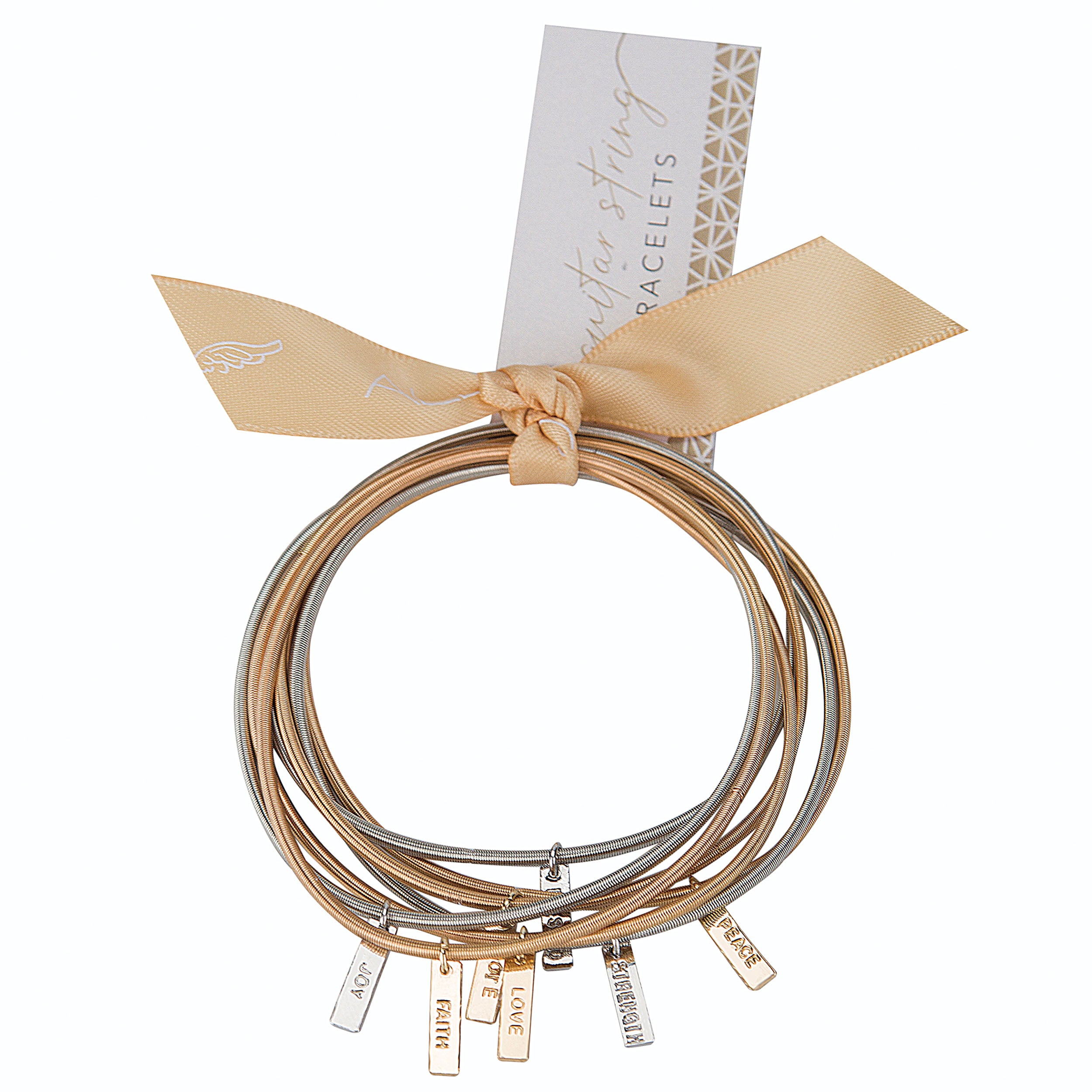 Alexa's Angels Guitar String Intention Bracelets with Charms