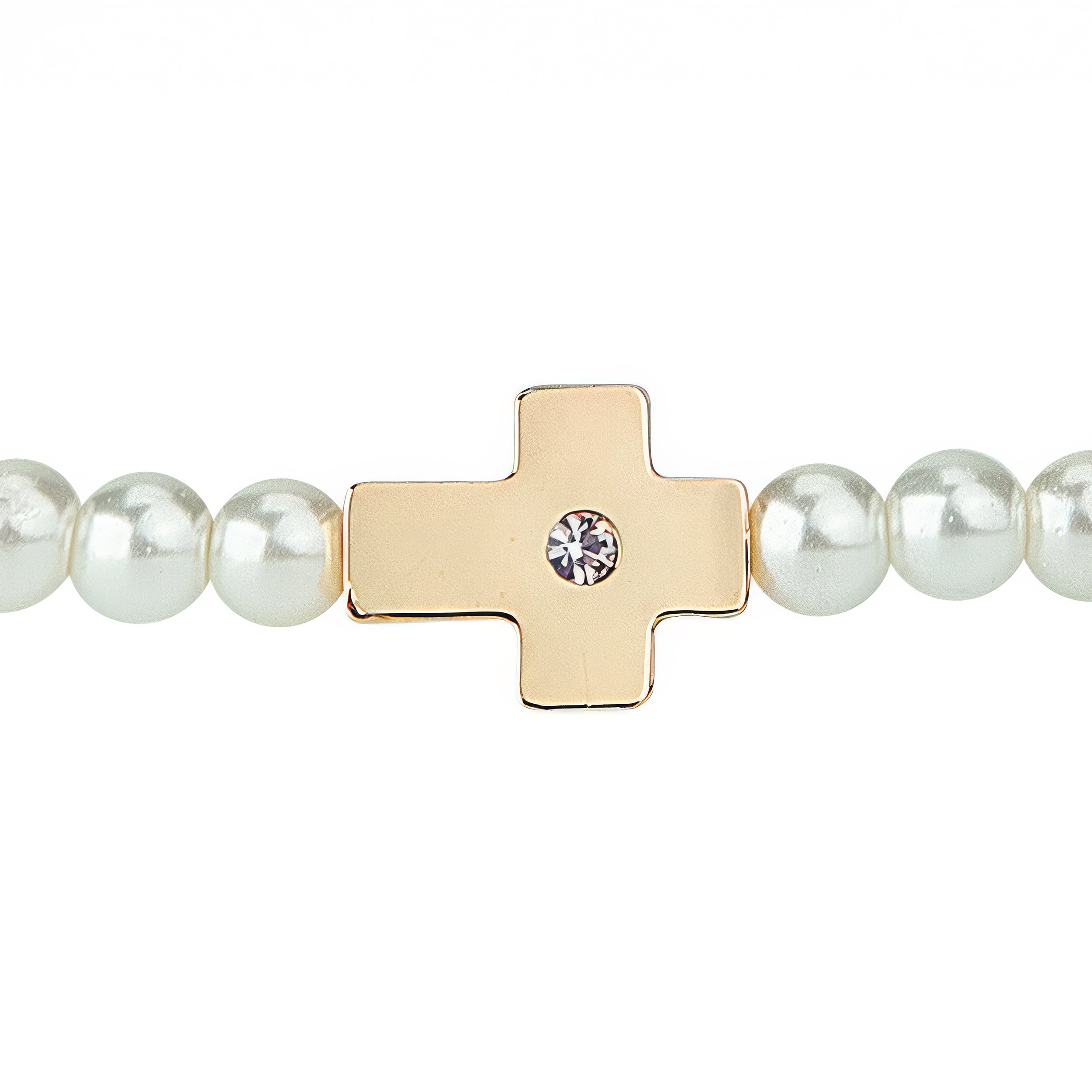 Alexa's Angels Children's Crystal Side Cross Bracelets