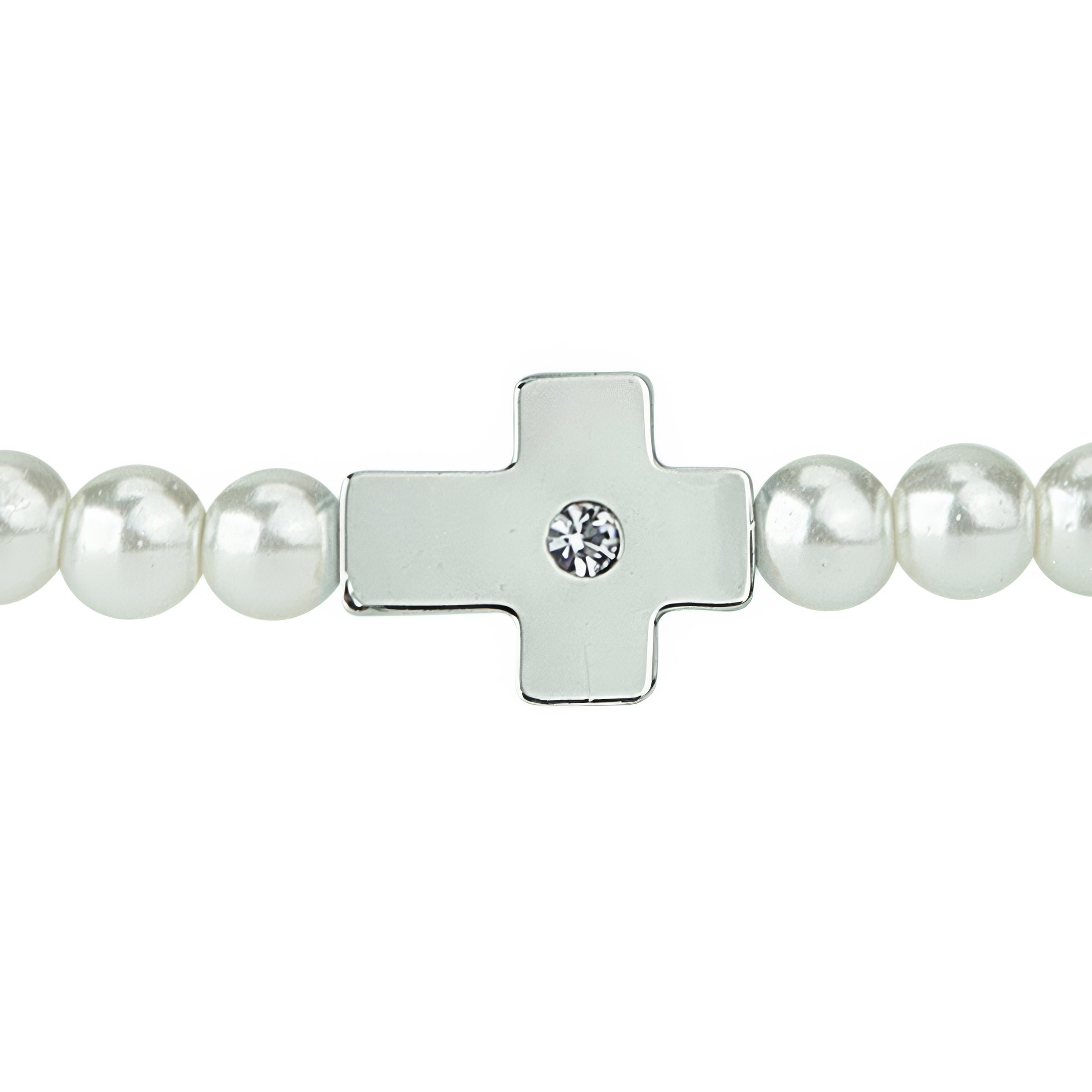 Alexa's Angels Children's Crystal Side Cross Bracelets