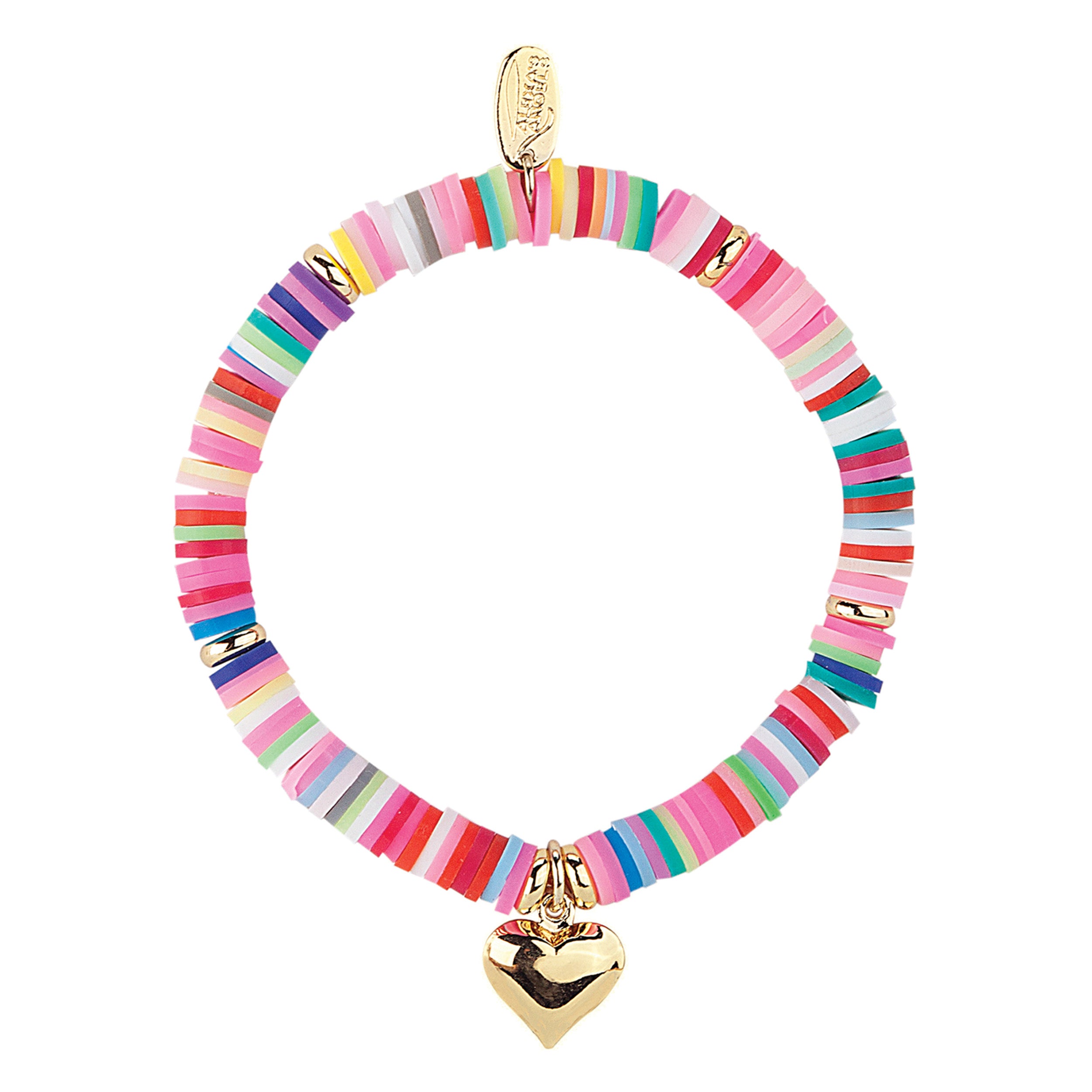 Alexa's Angels Children's Heishi Bead Faith and Love Bracelet