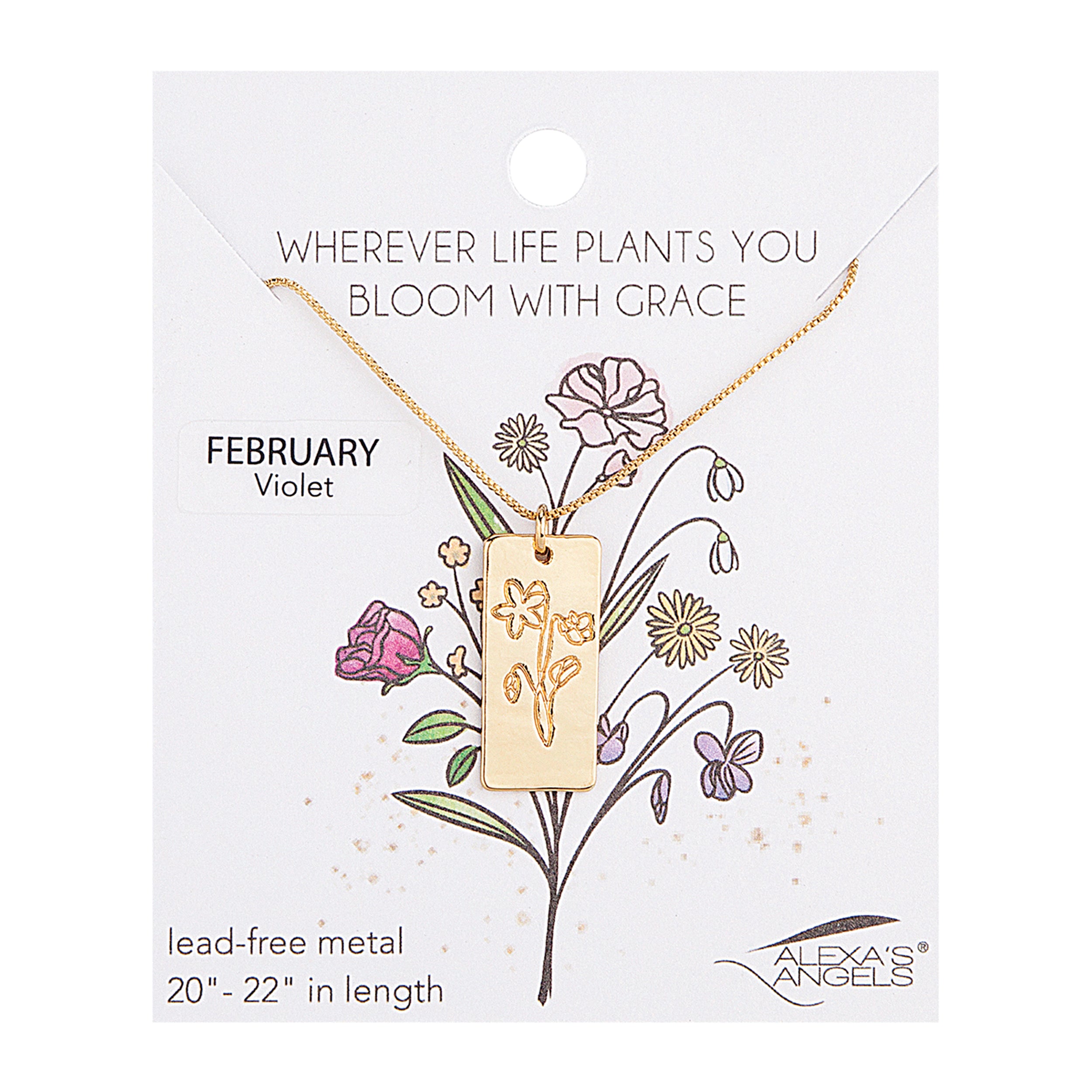 Alexa's Angels Birth Month Flower Necklace