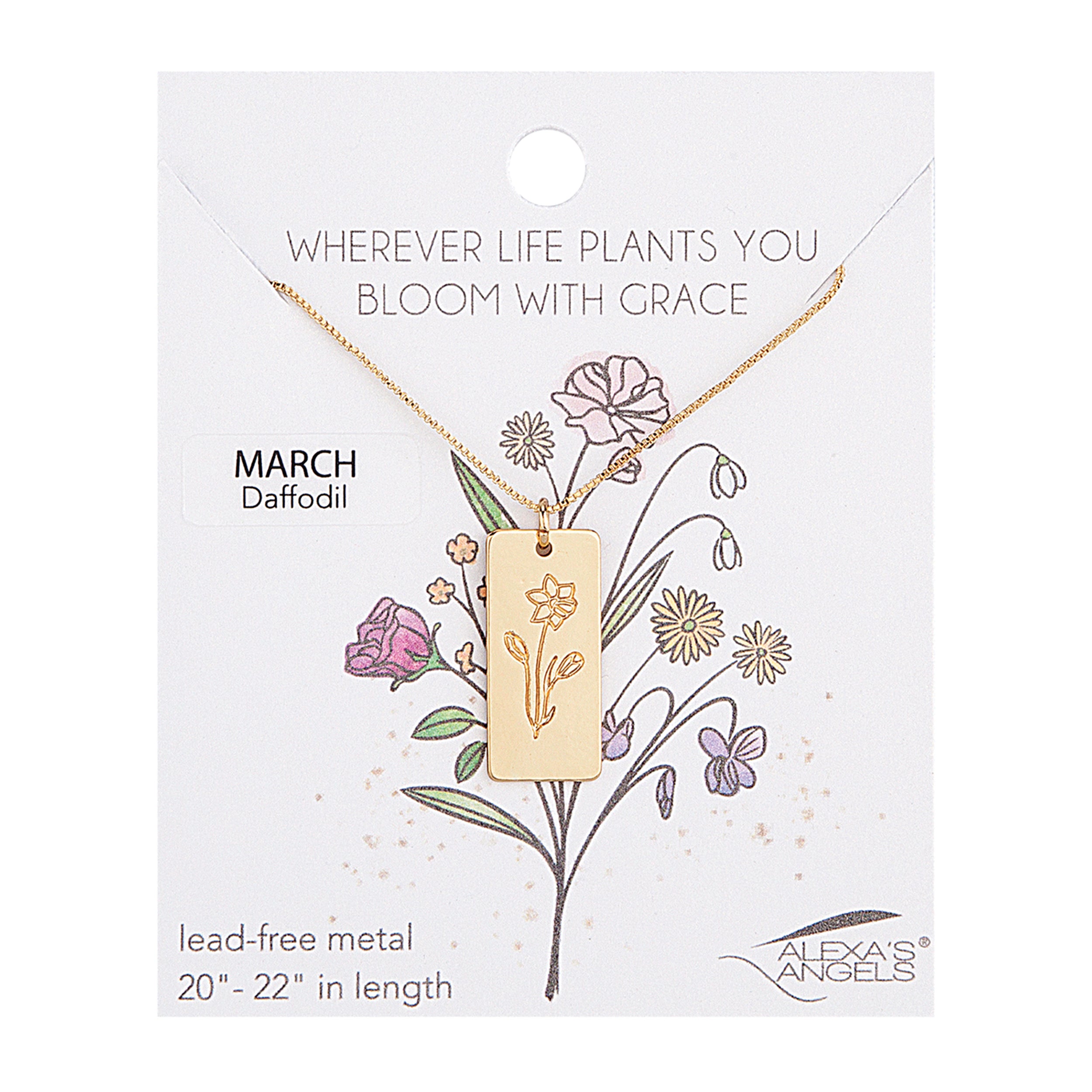 Alexa's Angels Birth Month Flower Necklace