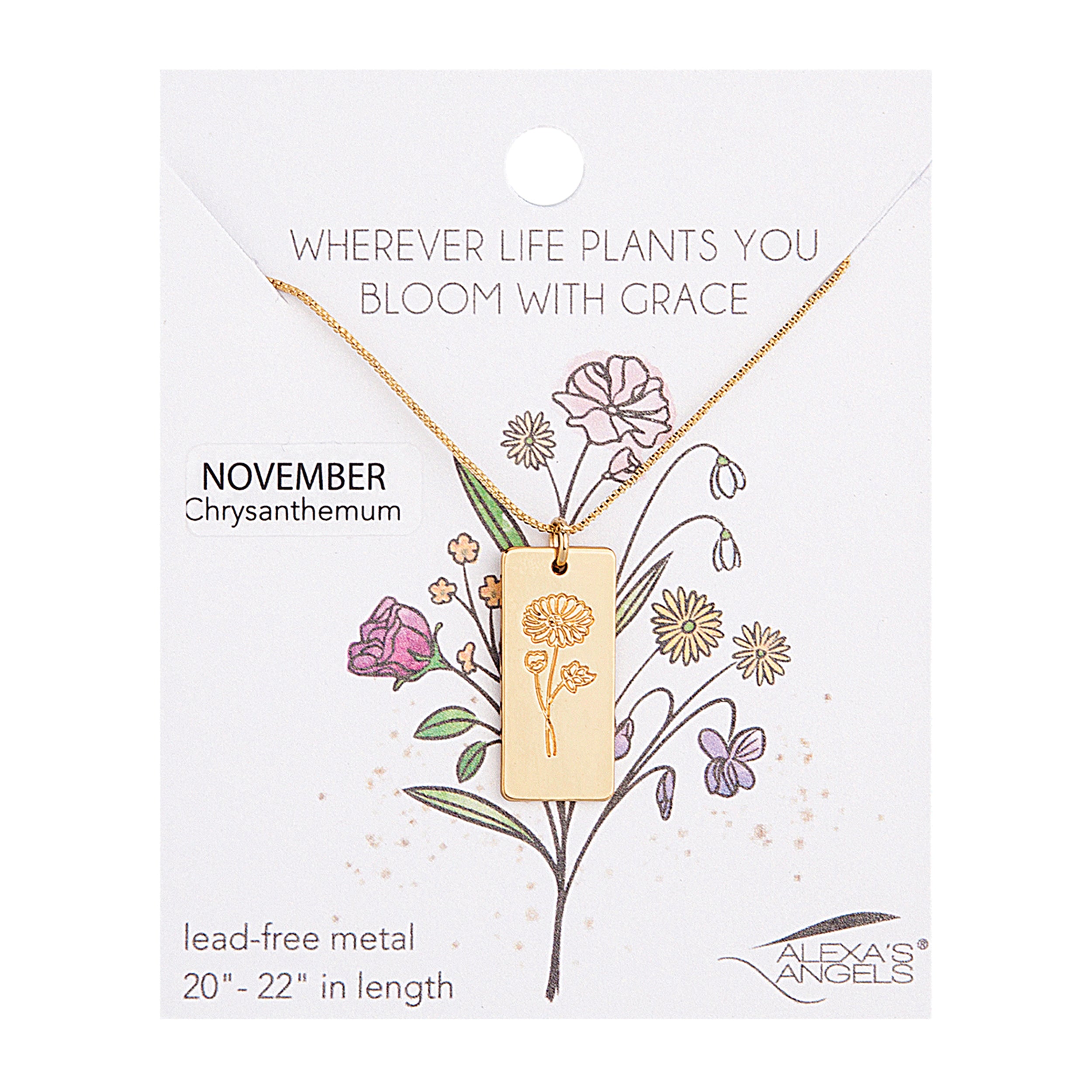 Alexa's Angels Birth Month Flower Necklace