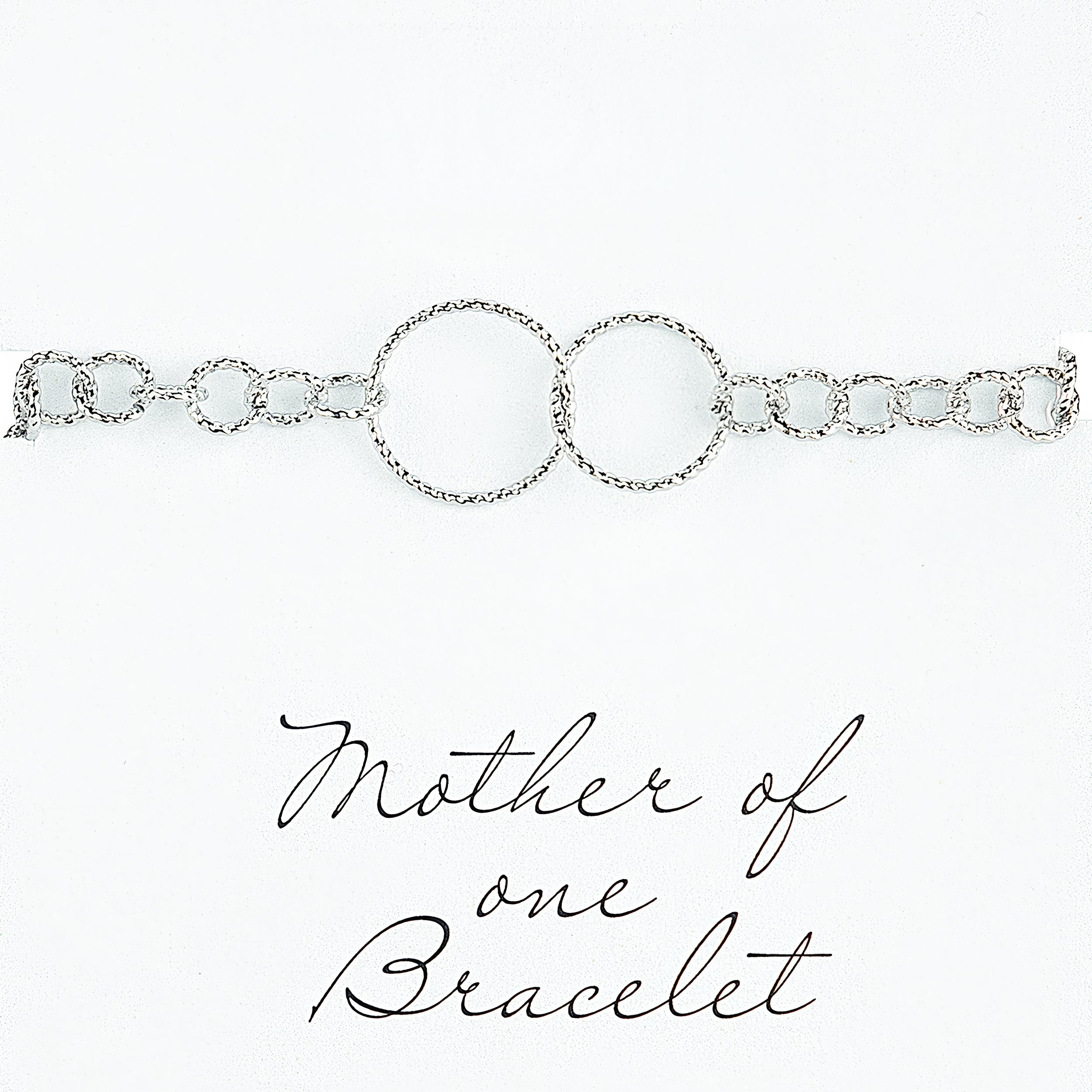 Alexa's Angels Silver Circles of Love Mom Bracelet