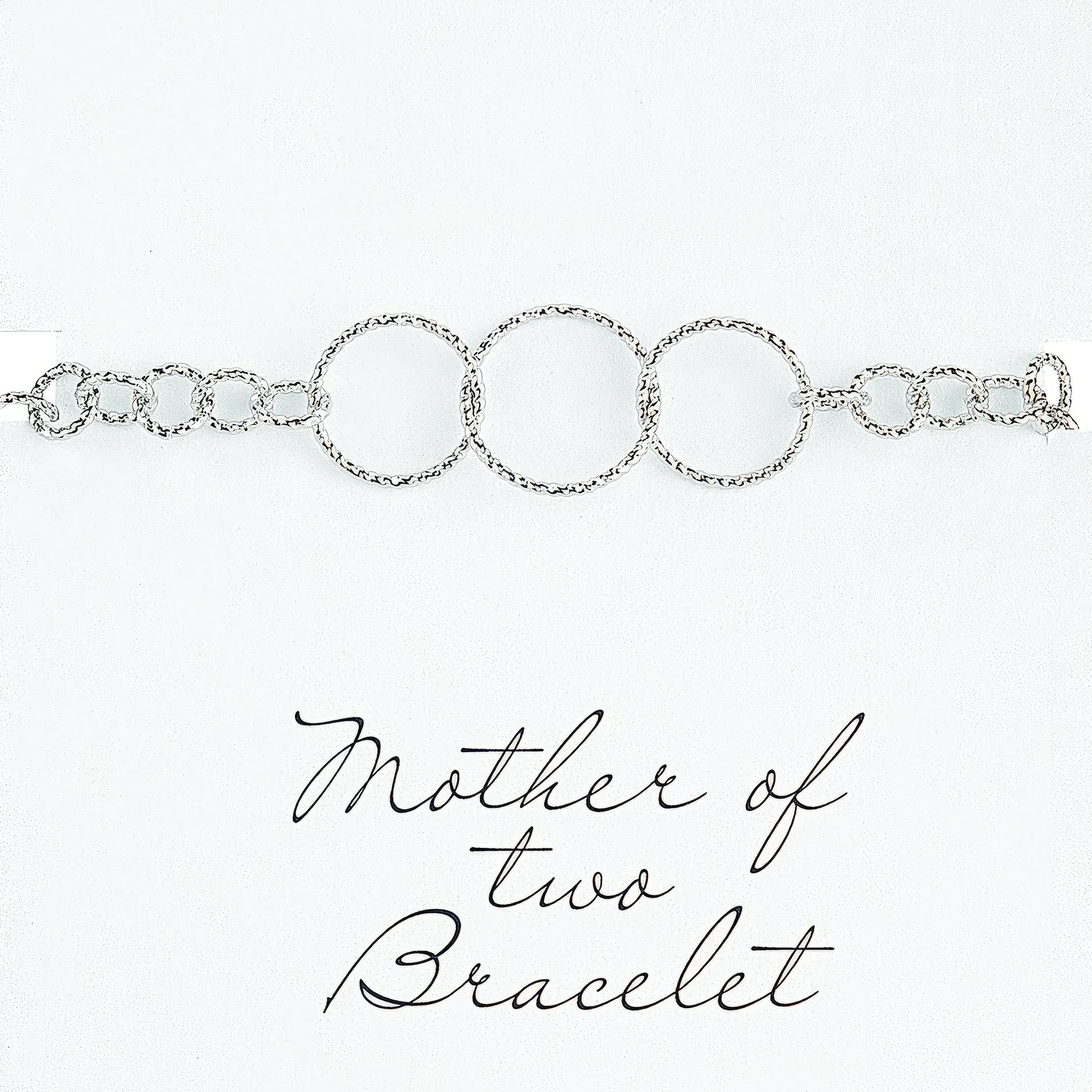 Alexa's Angels Silver Circles of Love Mom Bracelet