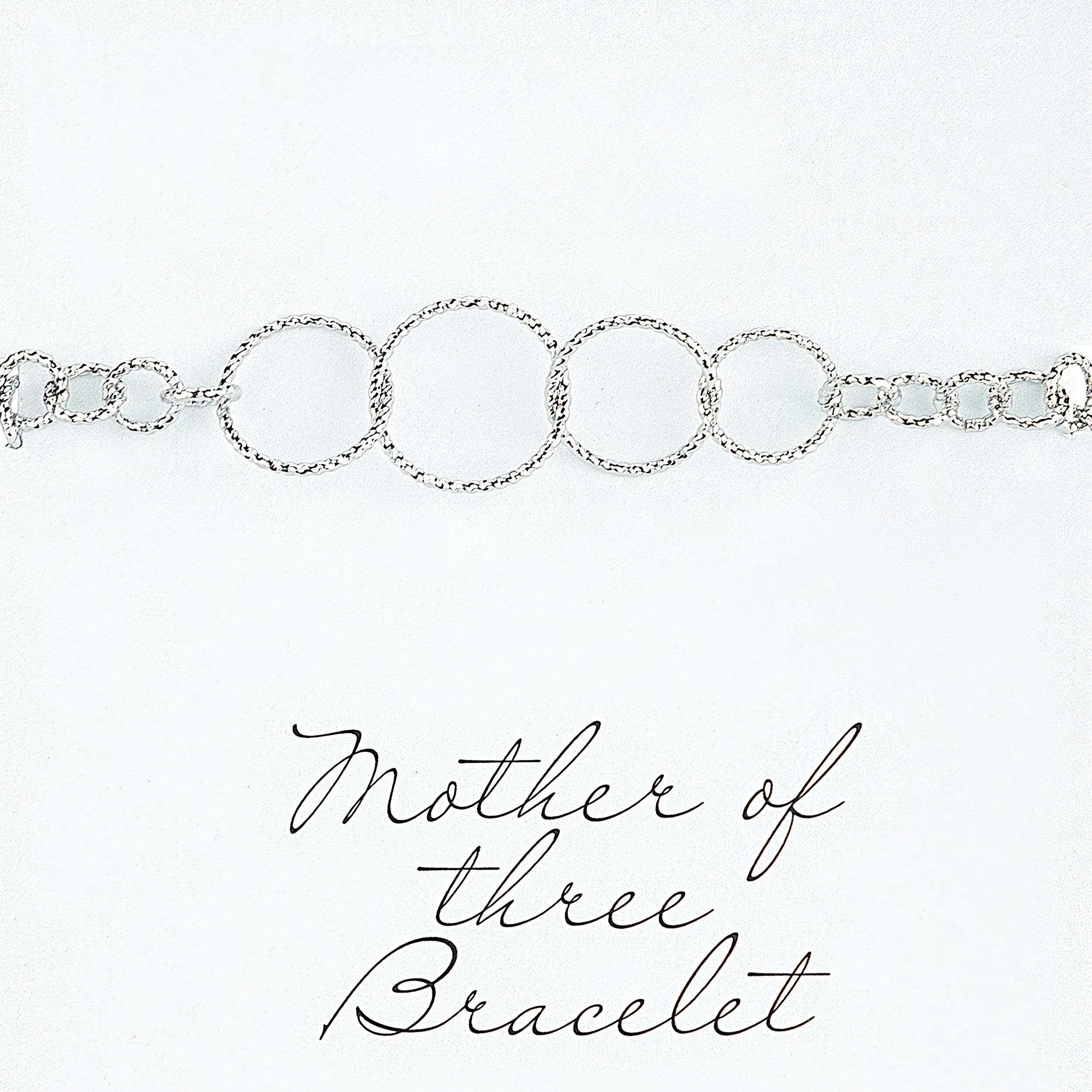 Alexa's Angels Silver Circles of Love Mom Bracelet