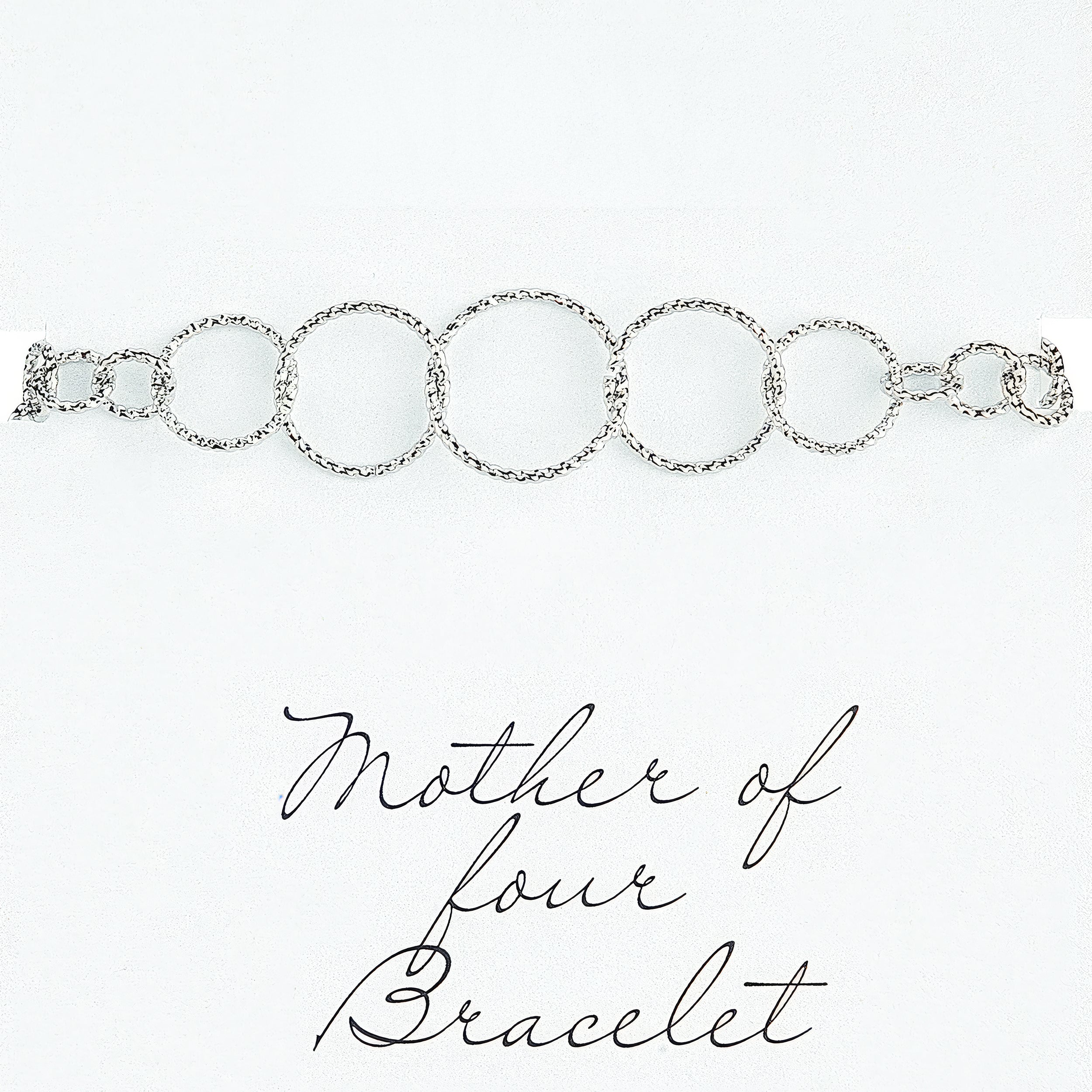 Alexa's Angels Silver Circles of Love Mom Bracelet