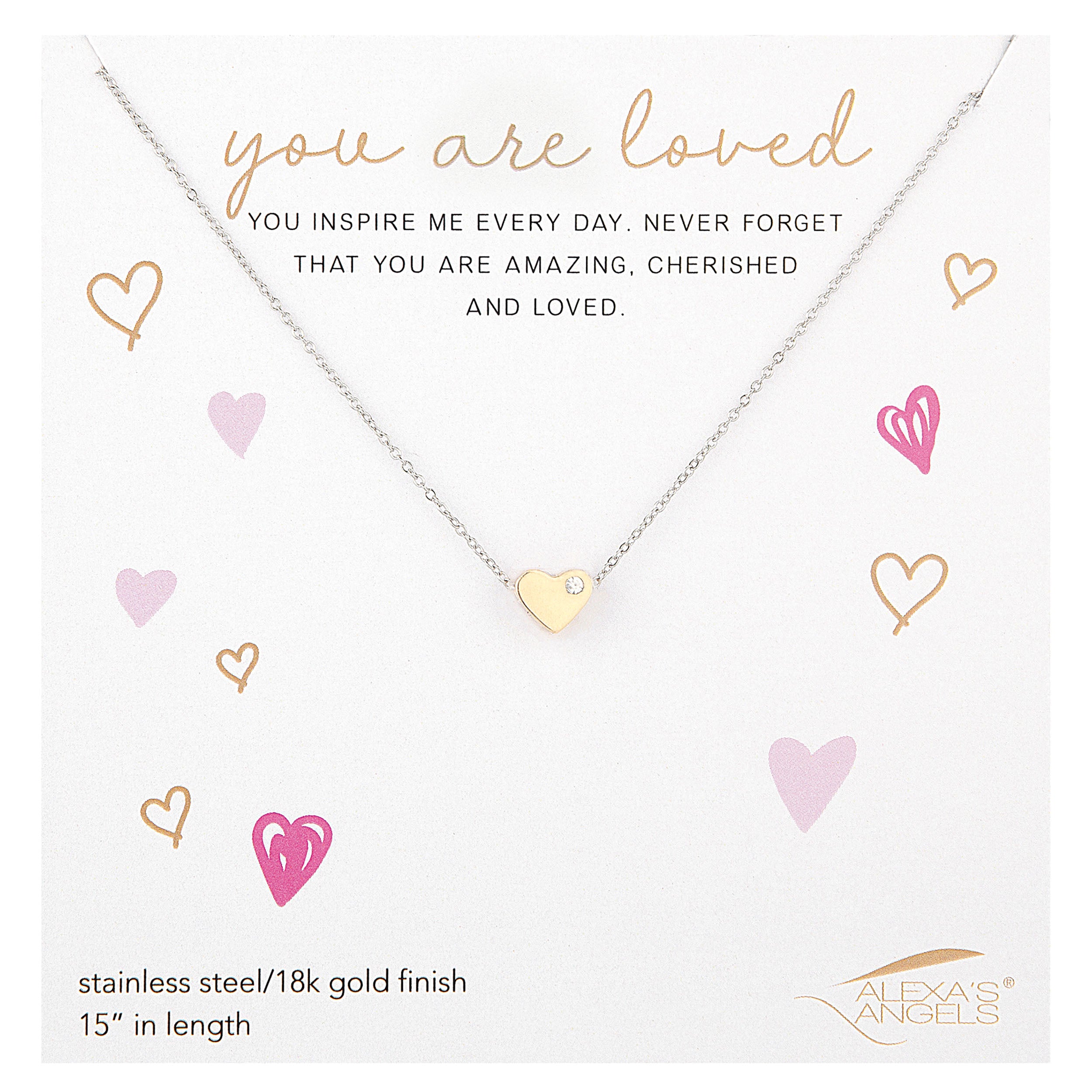 Alexa's Angels You Are Loved Necklace –  Believe, You Are Loved, or Sparkle