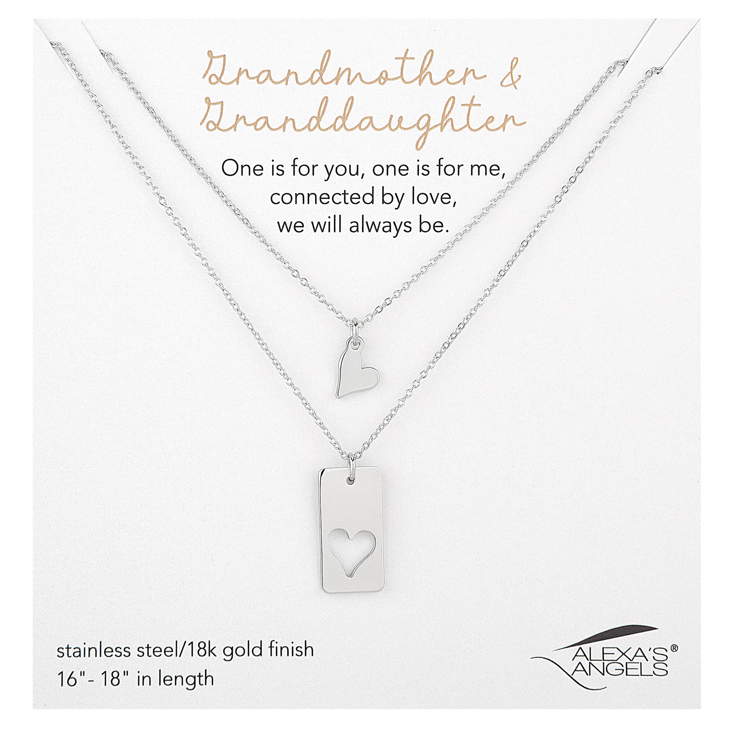 Alexa's Angels Grandmother & Granddaughter One for You, One for Me Necklace Set