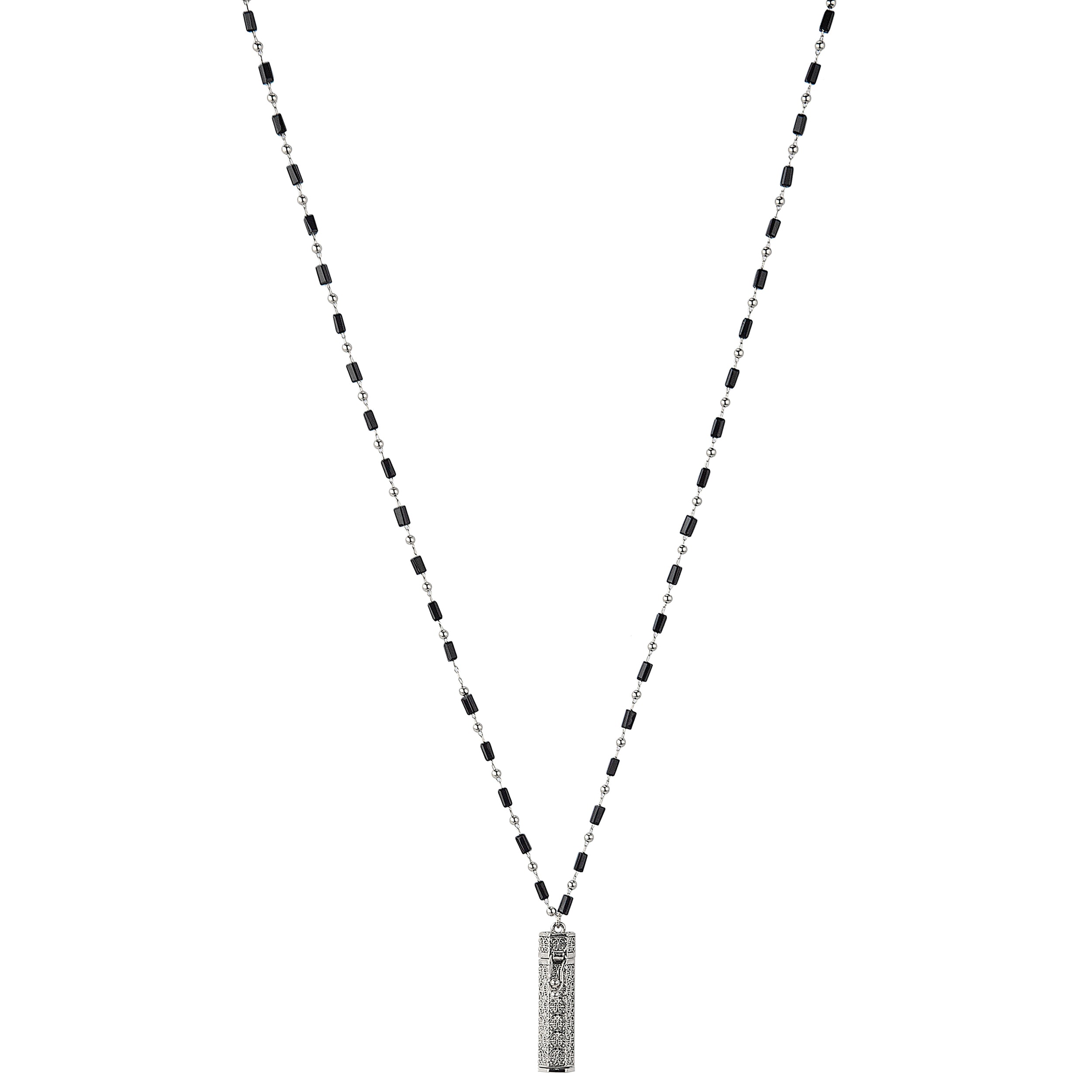 Alexa's Angels Whispers of Faith Prayer Box Necklace – Black & Metal Beads