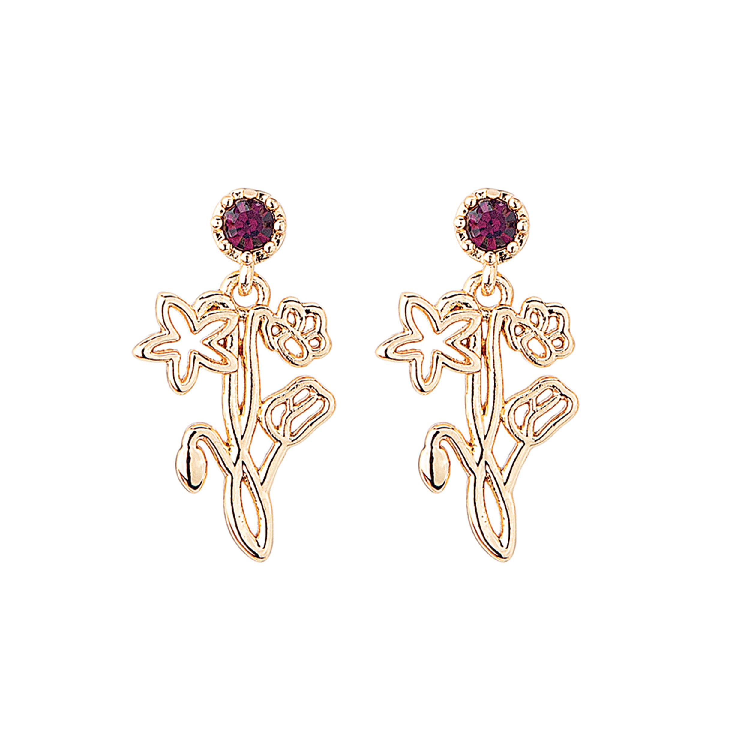 Alexa's Angels Birthstone Flower Earrings