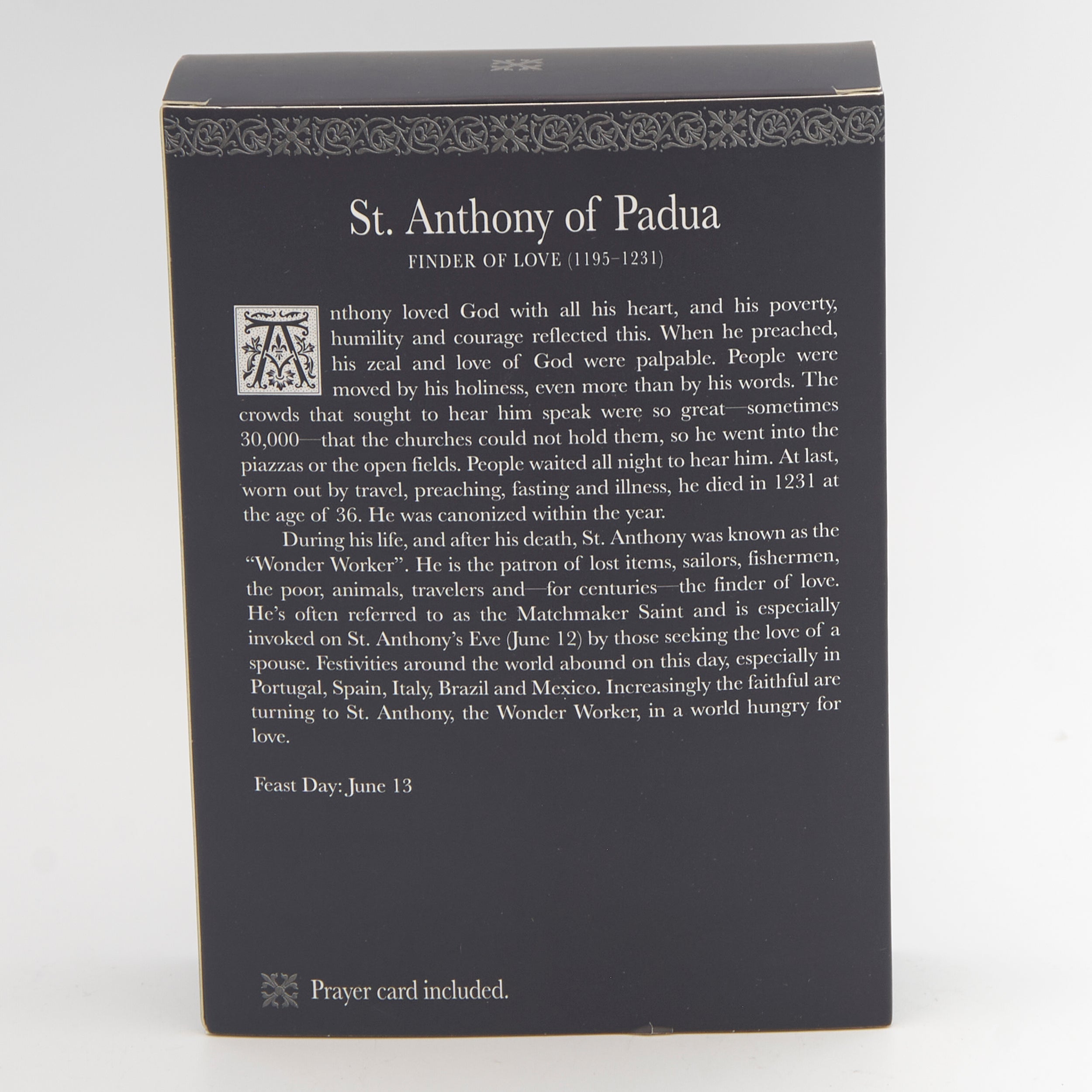 Saint Anthony ディストリビューター St. Anthony Finder of Love Figure – Patrons & Protectors
