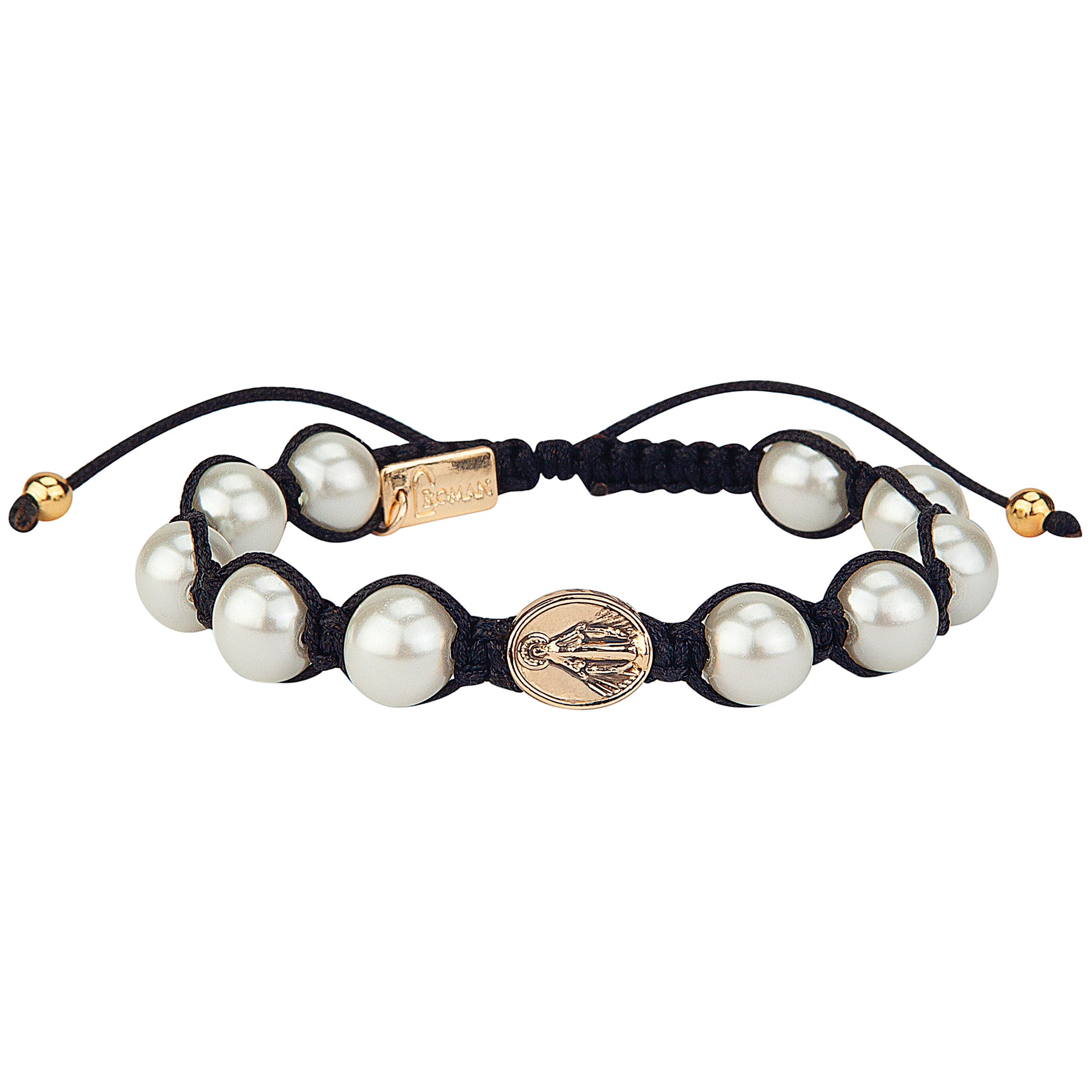 Miraculous Medal Woven Cord Bracelet