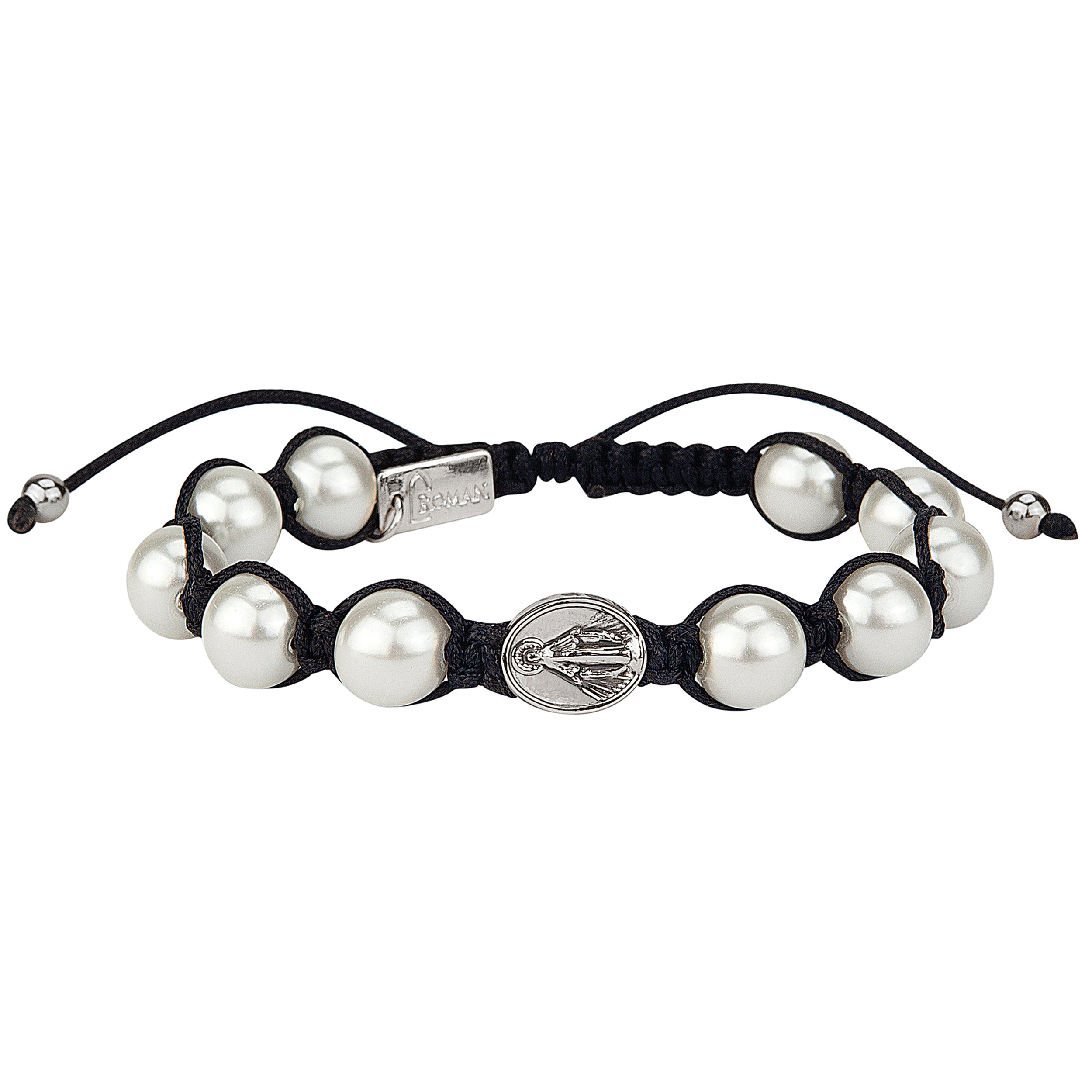 Miraculous Medal Woven Cord Bracelet