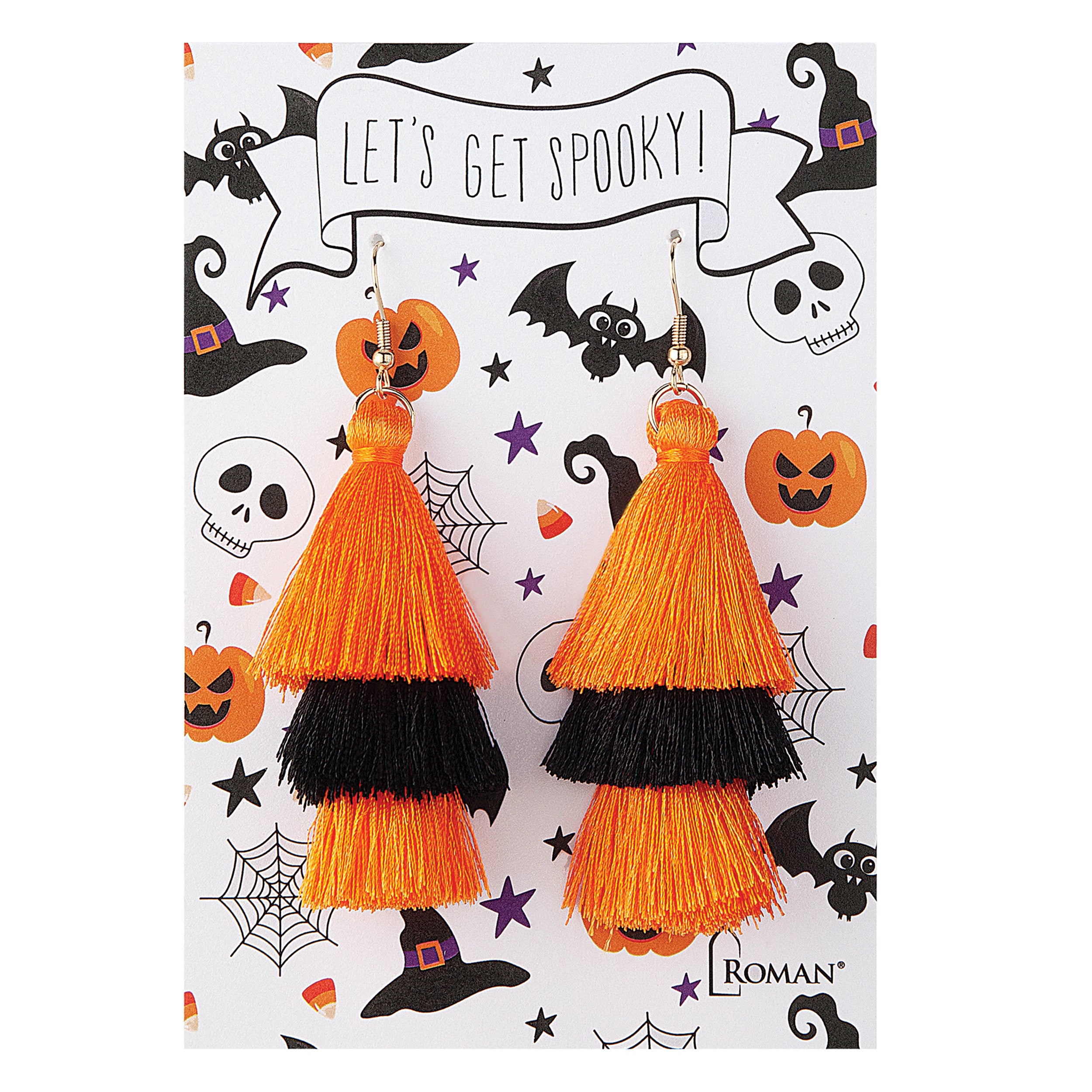 Halloween Fringe Tassel Earrings