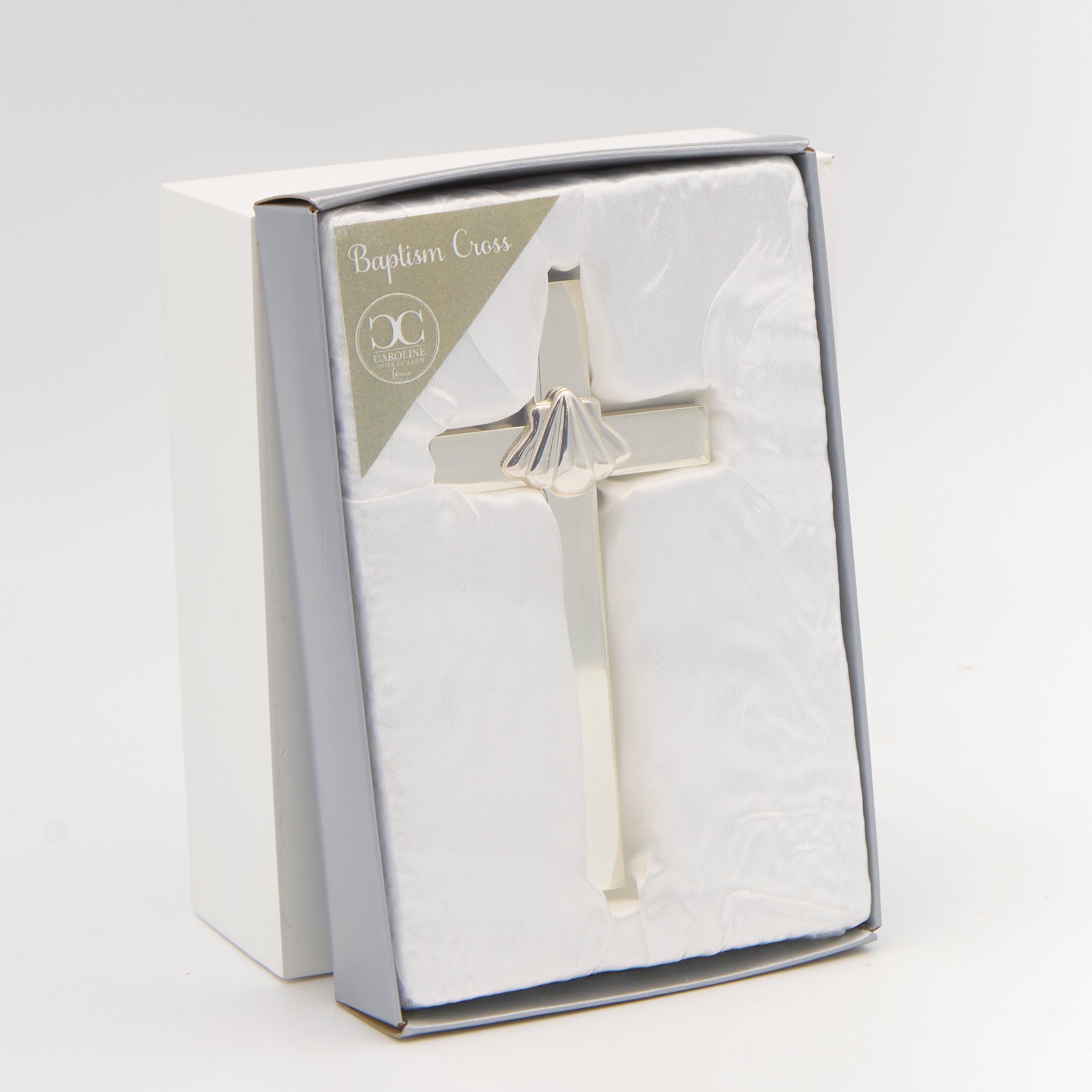 Caroline Collection Silver Baptism Cross with Shell